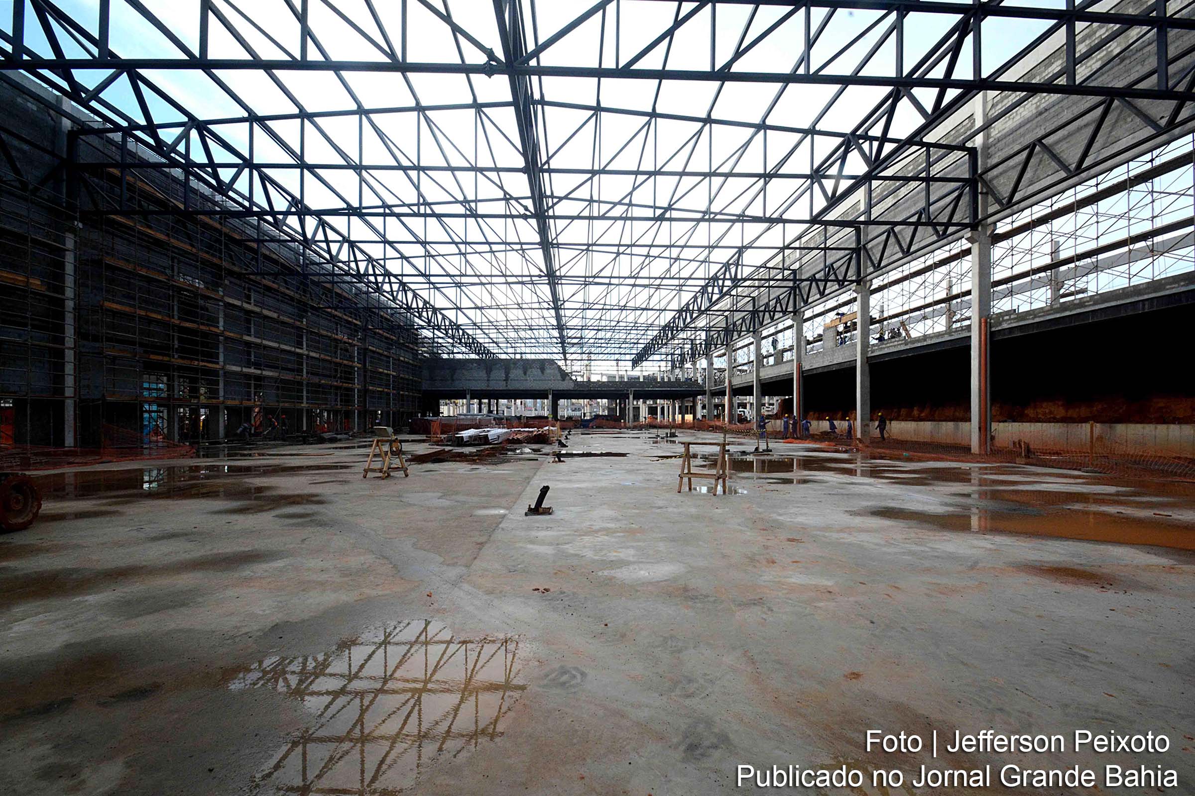 Obras do Centro de Convenções de Salvador.