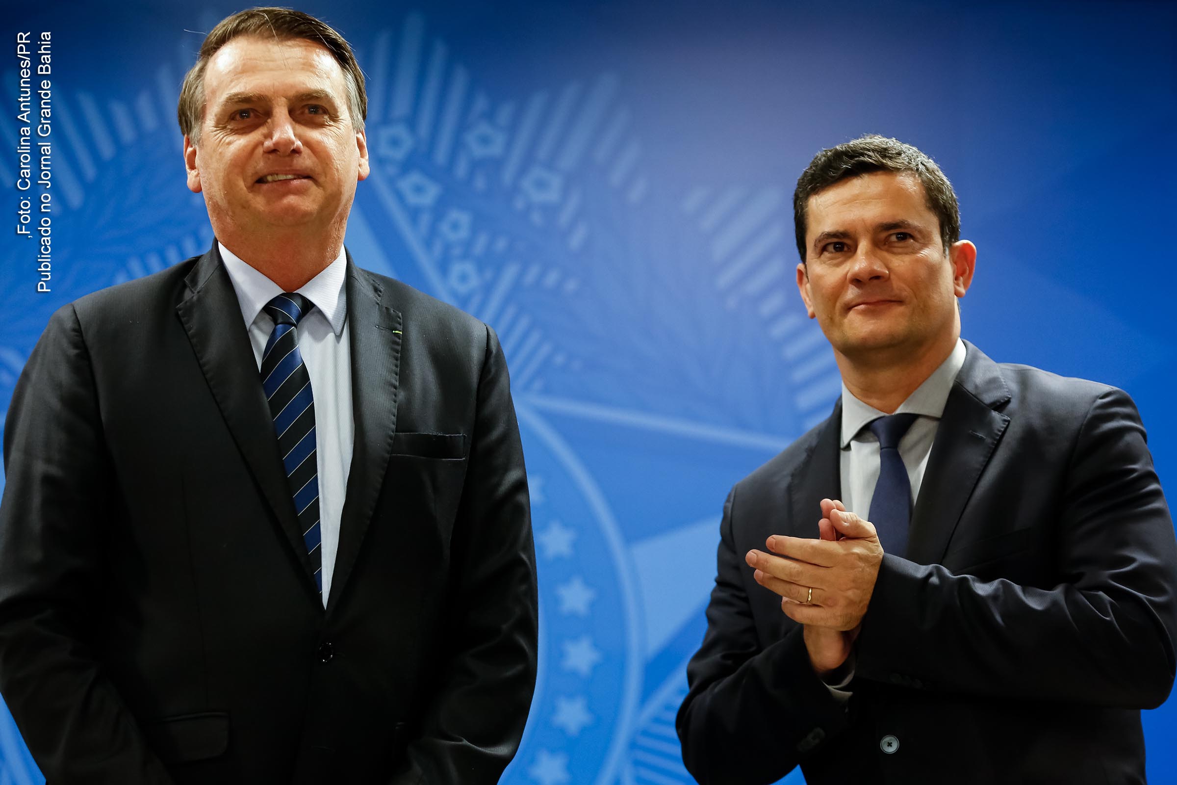 Presidente Jair Bolsonaro (PSL-RJ) e o ministro Sérgio Moro.