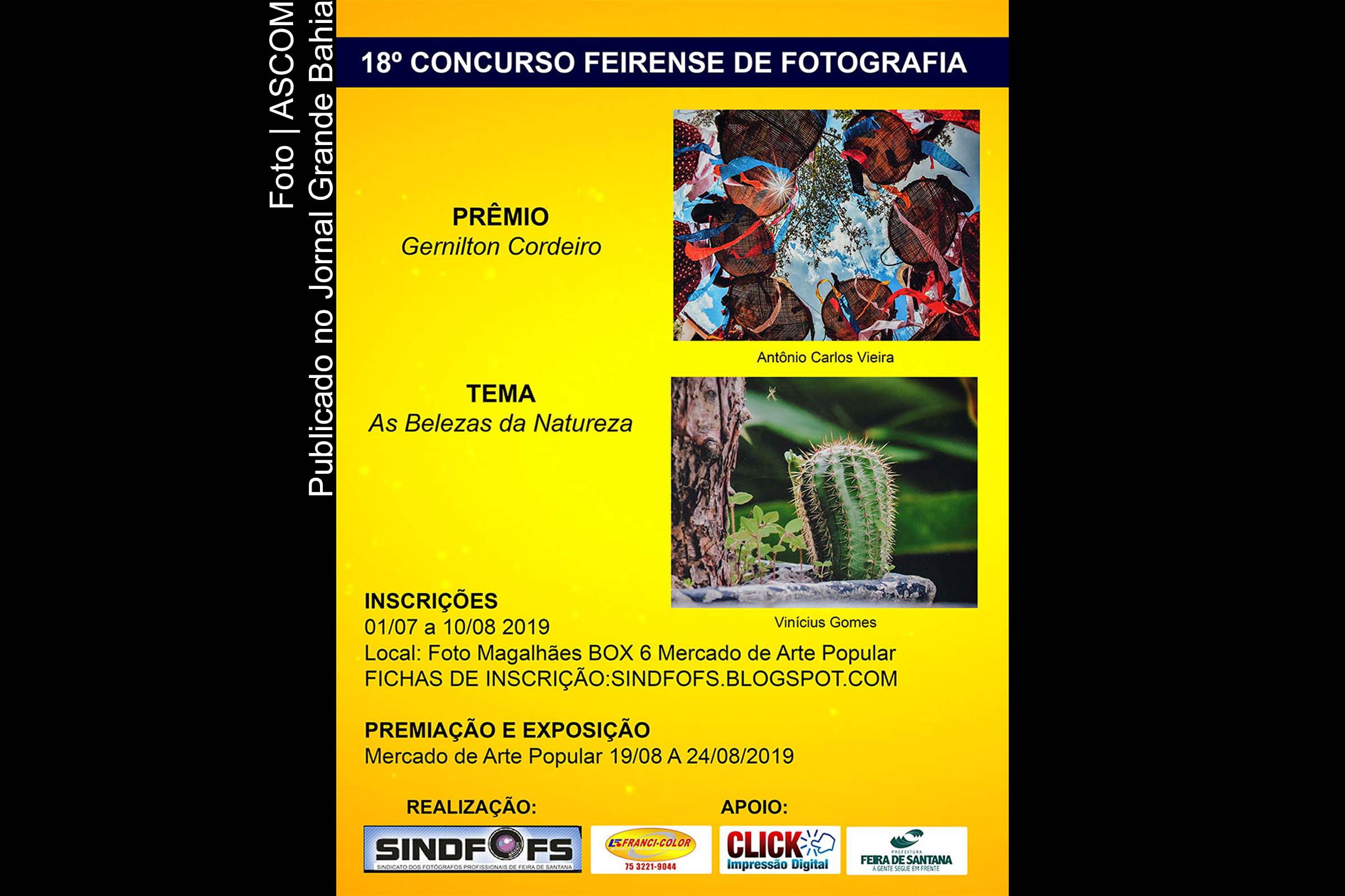 Cartaz do 18º Concurso Feirense de Fotografia.