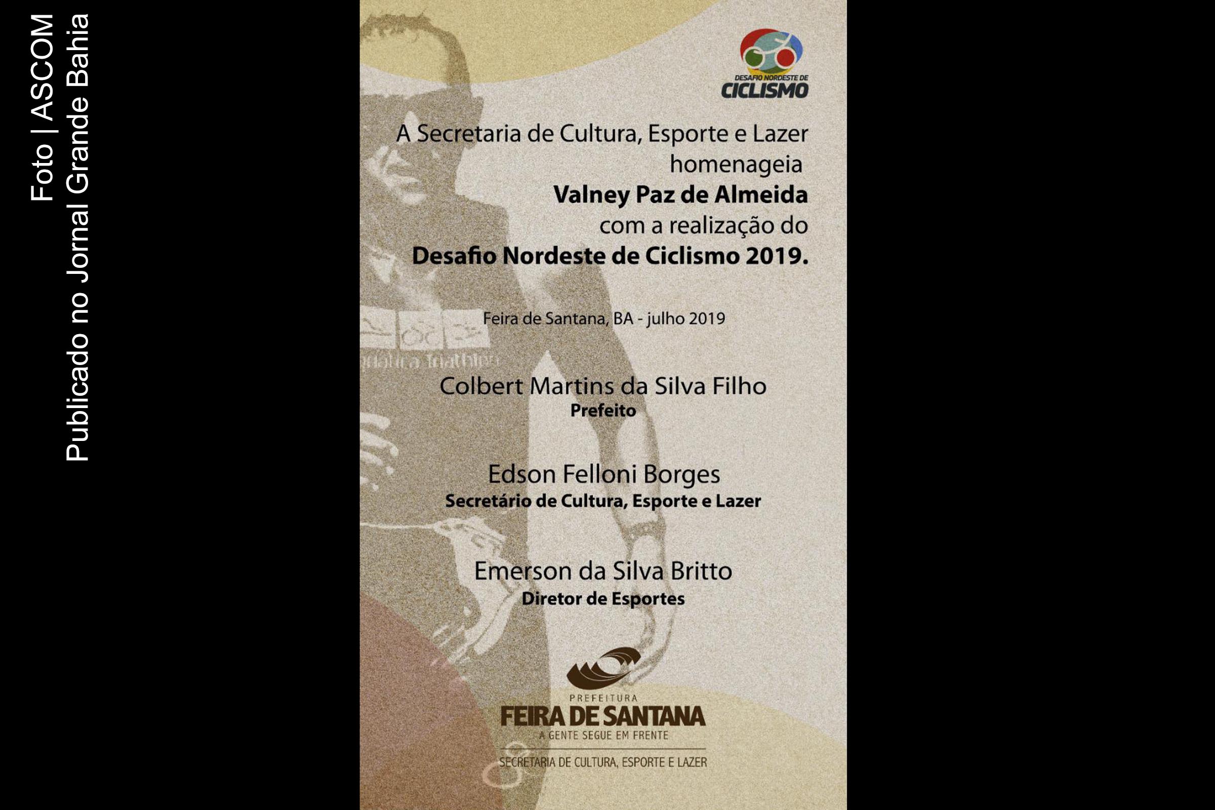 Ciclistas de Feira de Santana e região prestam homenagem póstuma ao ciclista Valney Paz de Almeida.