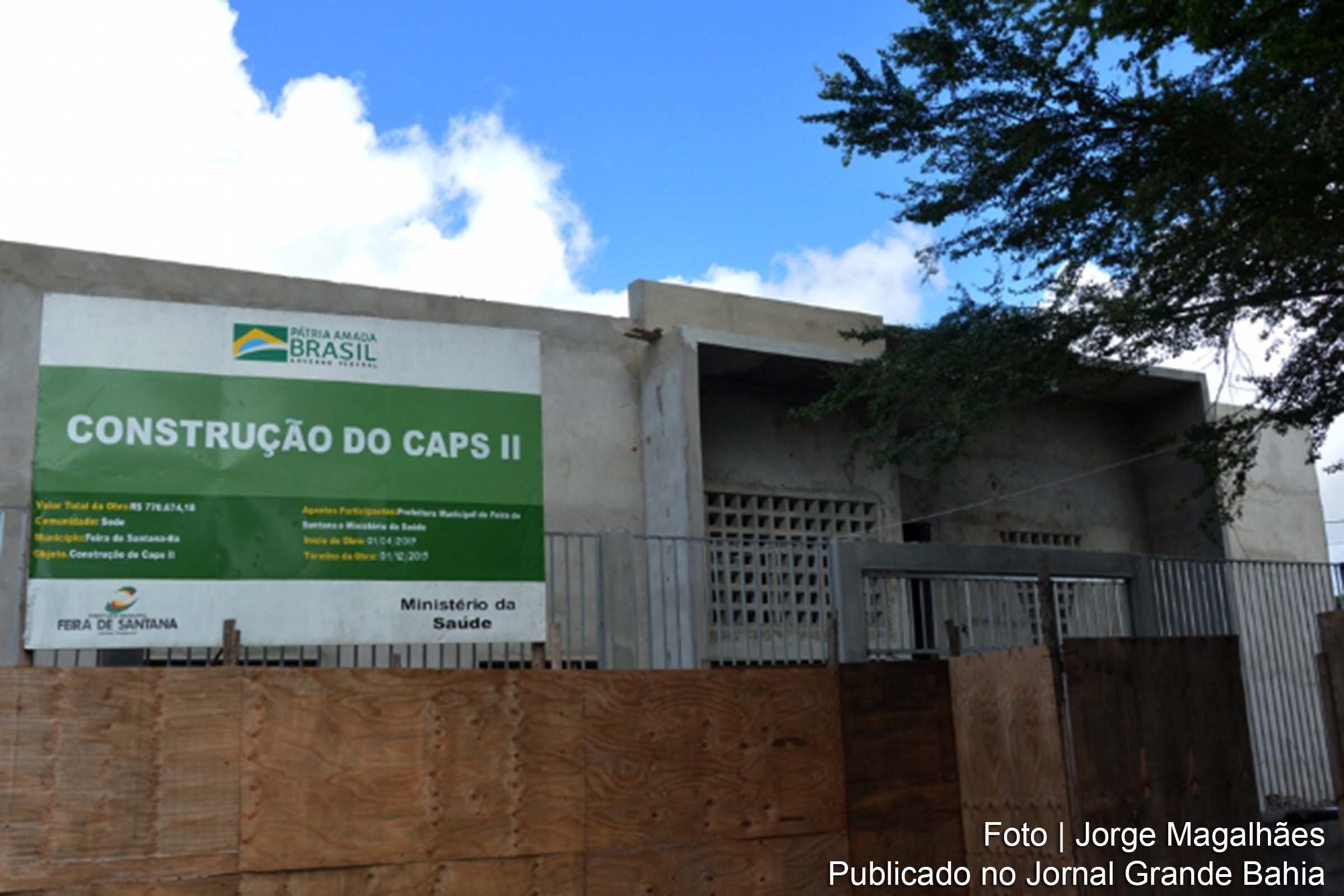 Centro de Atenção Psicossocial está com 80% das obras concluídas.