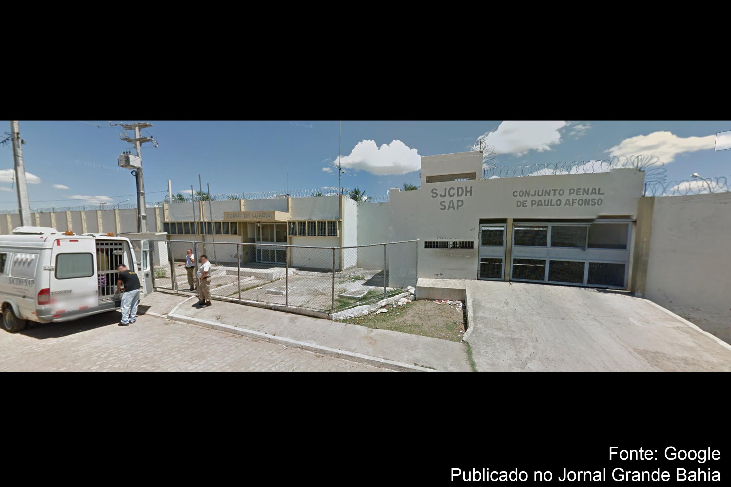 Vista da fachada do Presídio Regional de Paulo Afonso.