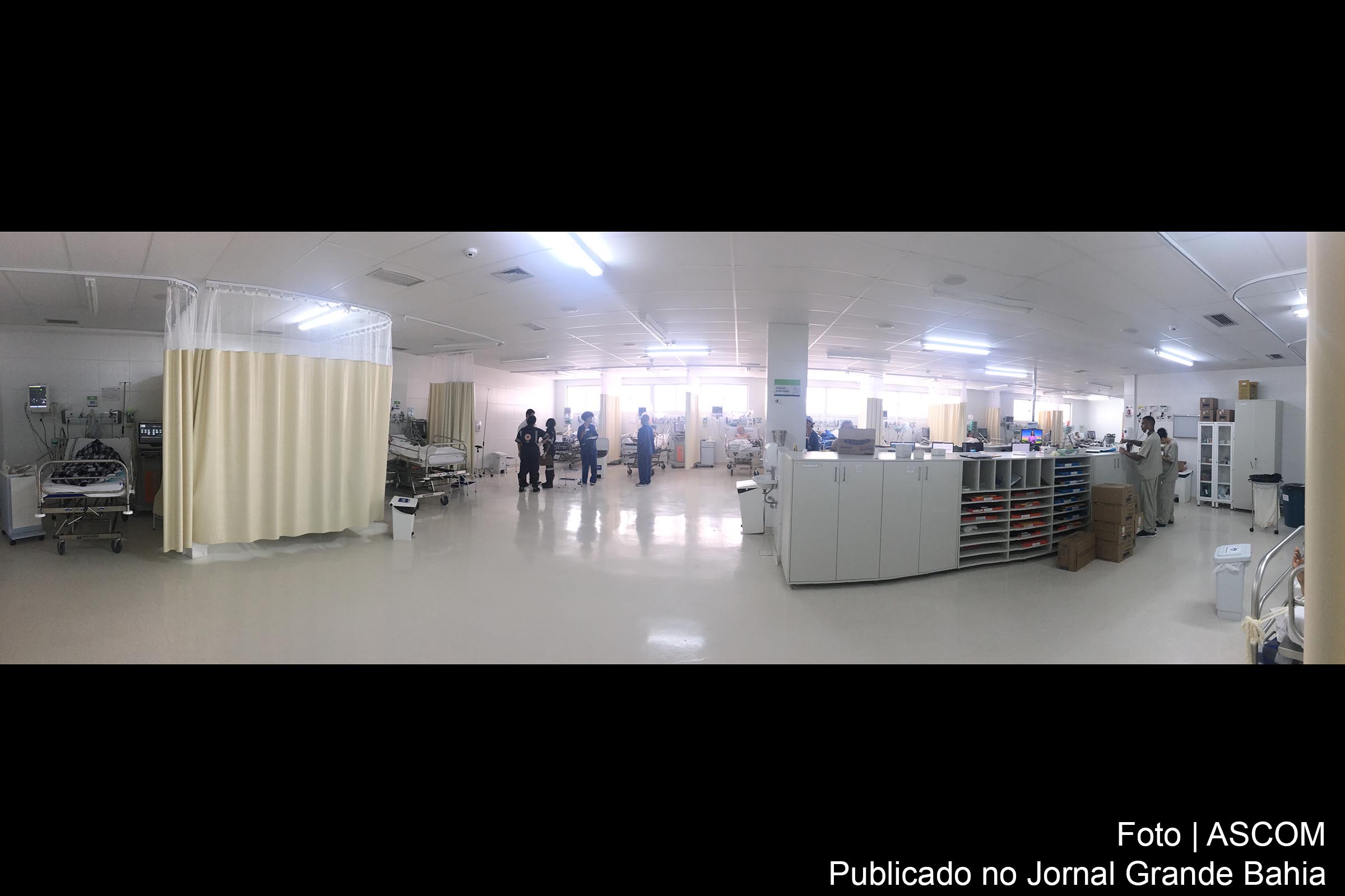 Vista panorâmica da unidade de internação do Hospital Geral Clériston Andrade (HGCA).
