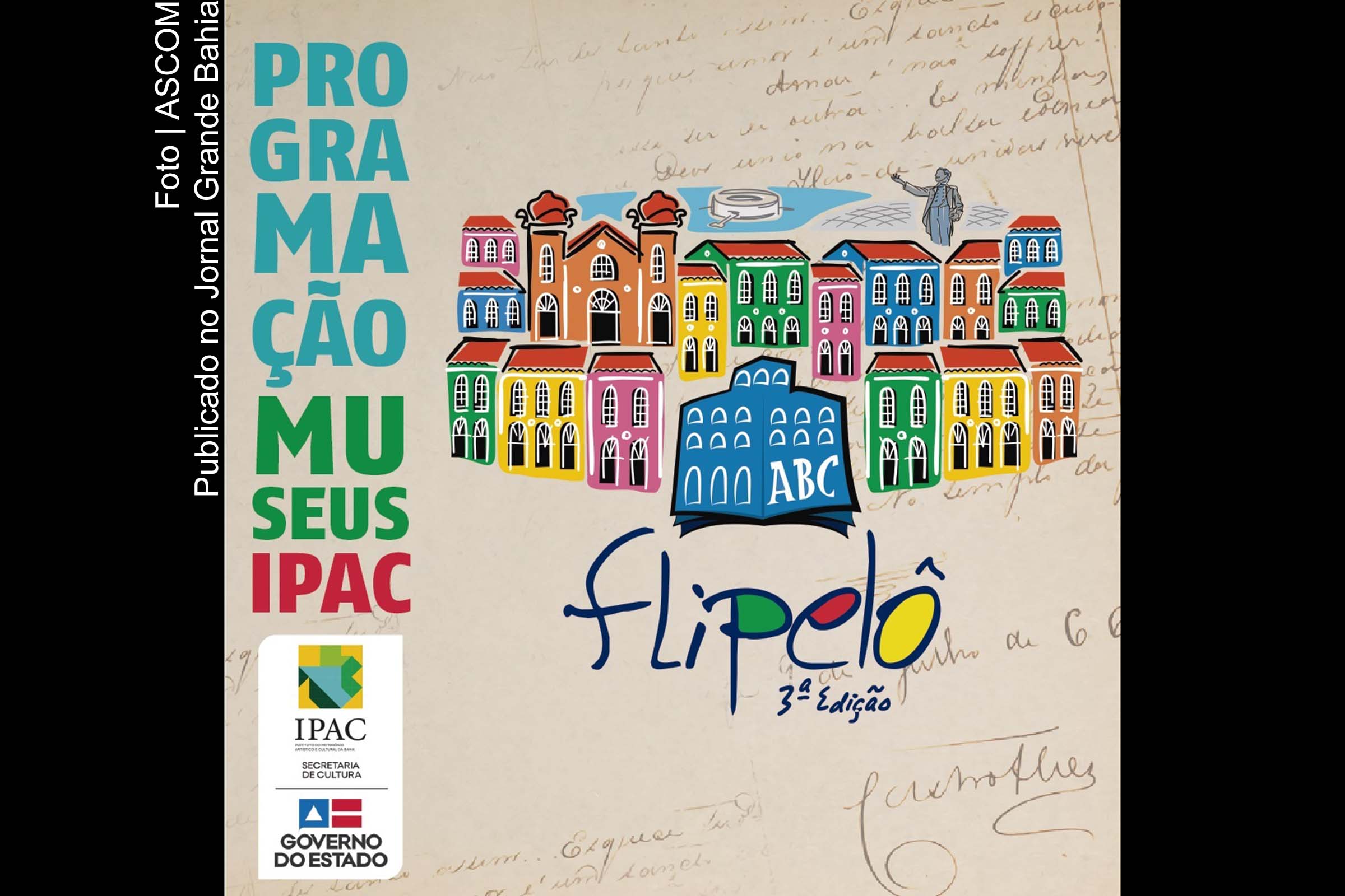 Cartaz anuncia programação da Flipelô.