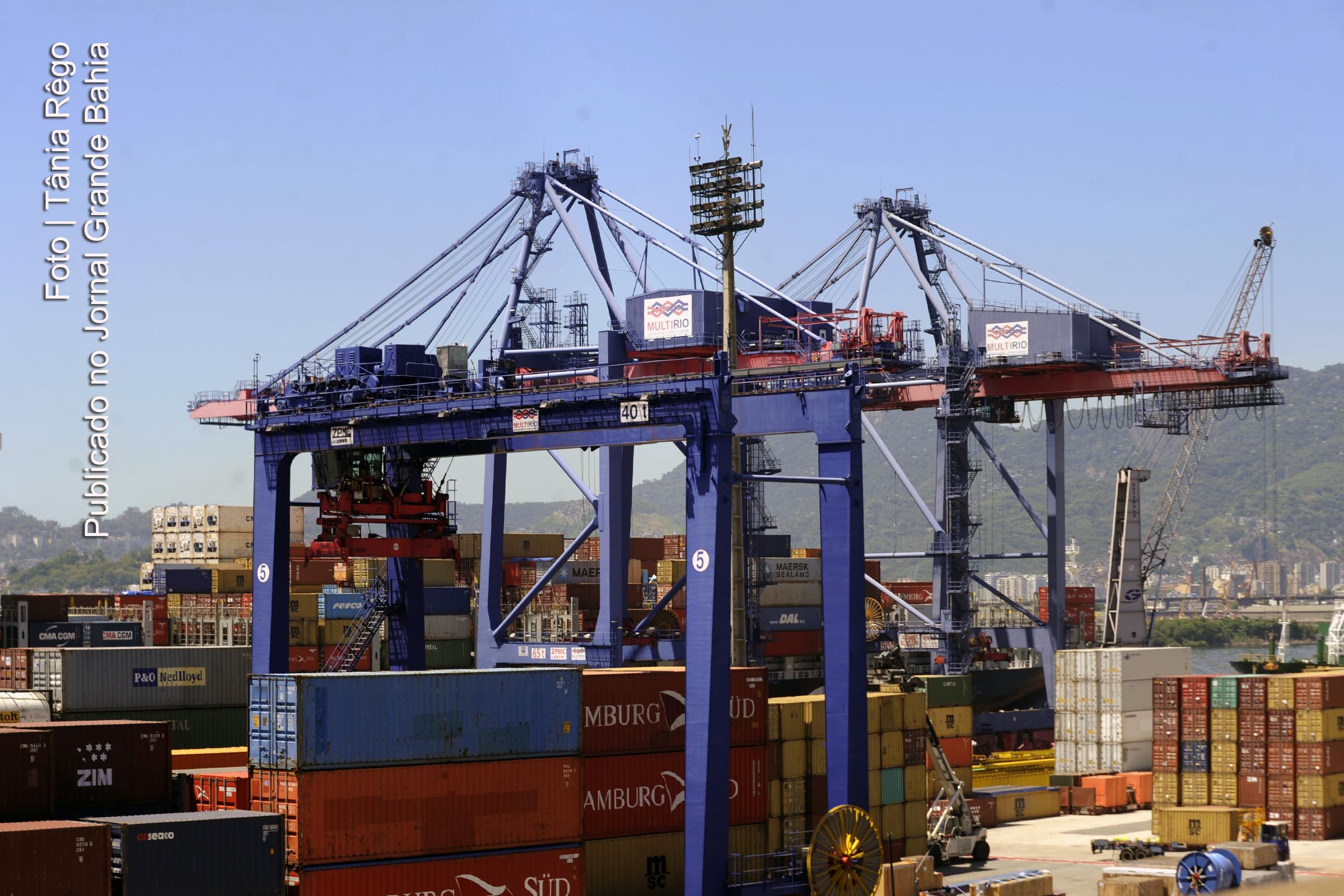 Exportações realizadas pela zona portuária.