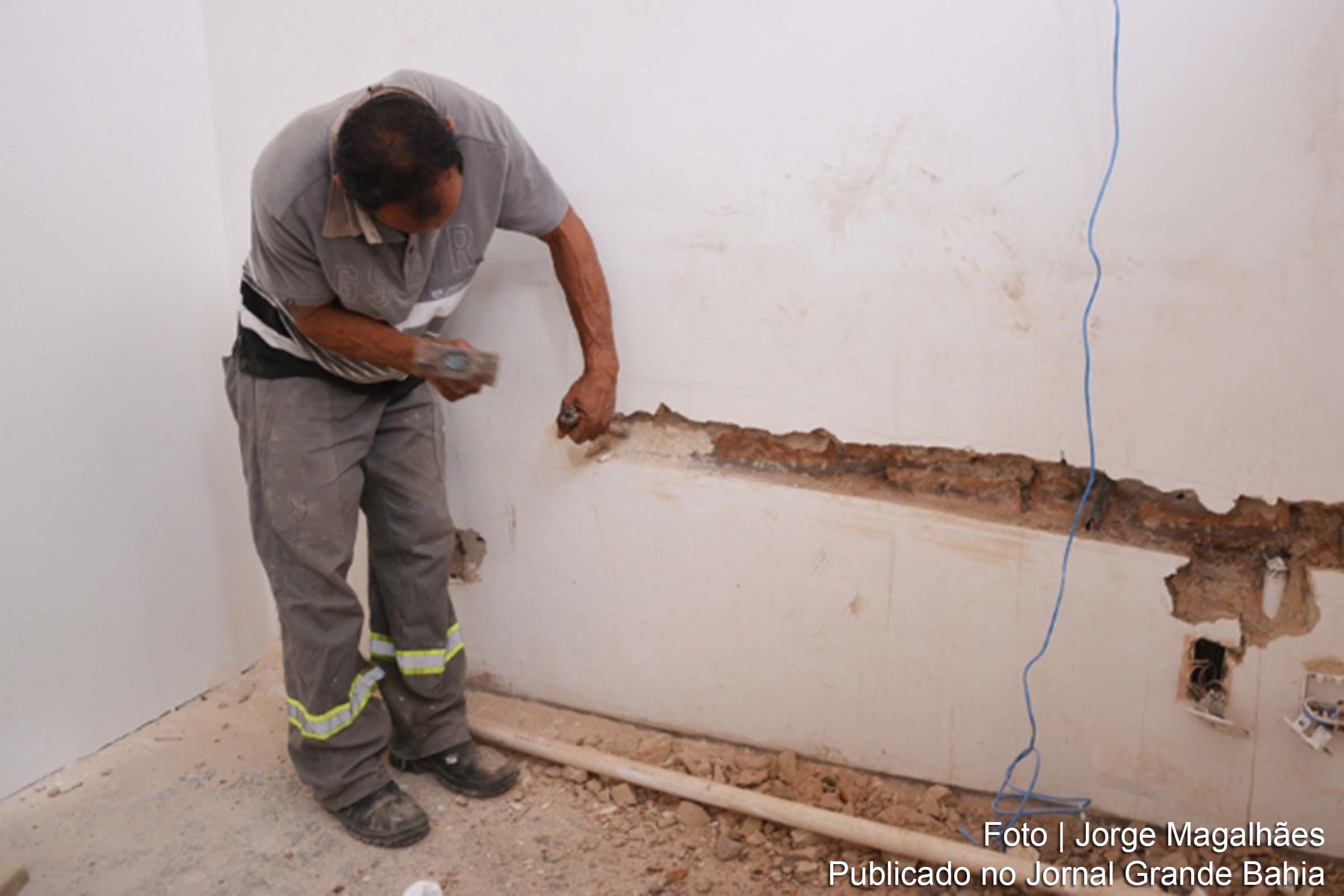 Obras de reforma e ampliação no Hospital Inácia Pinto dos Santos.