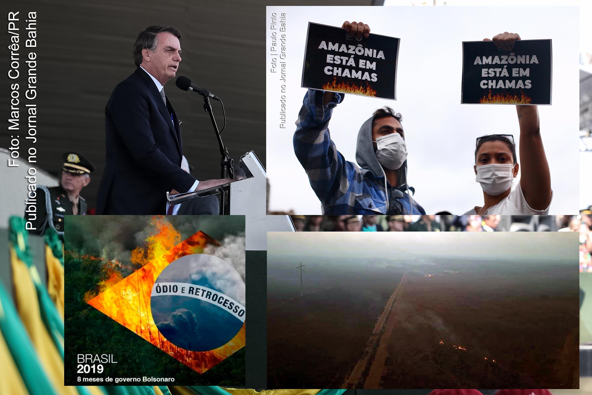 Após incentivo a escalada de crimes ambientais, presidente Jair Bolsonaro autoriza uso das Forças Armadas contra incêndios na Amazônia