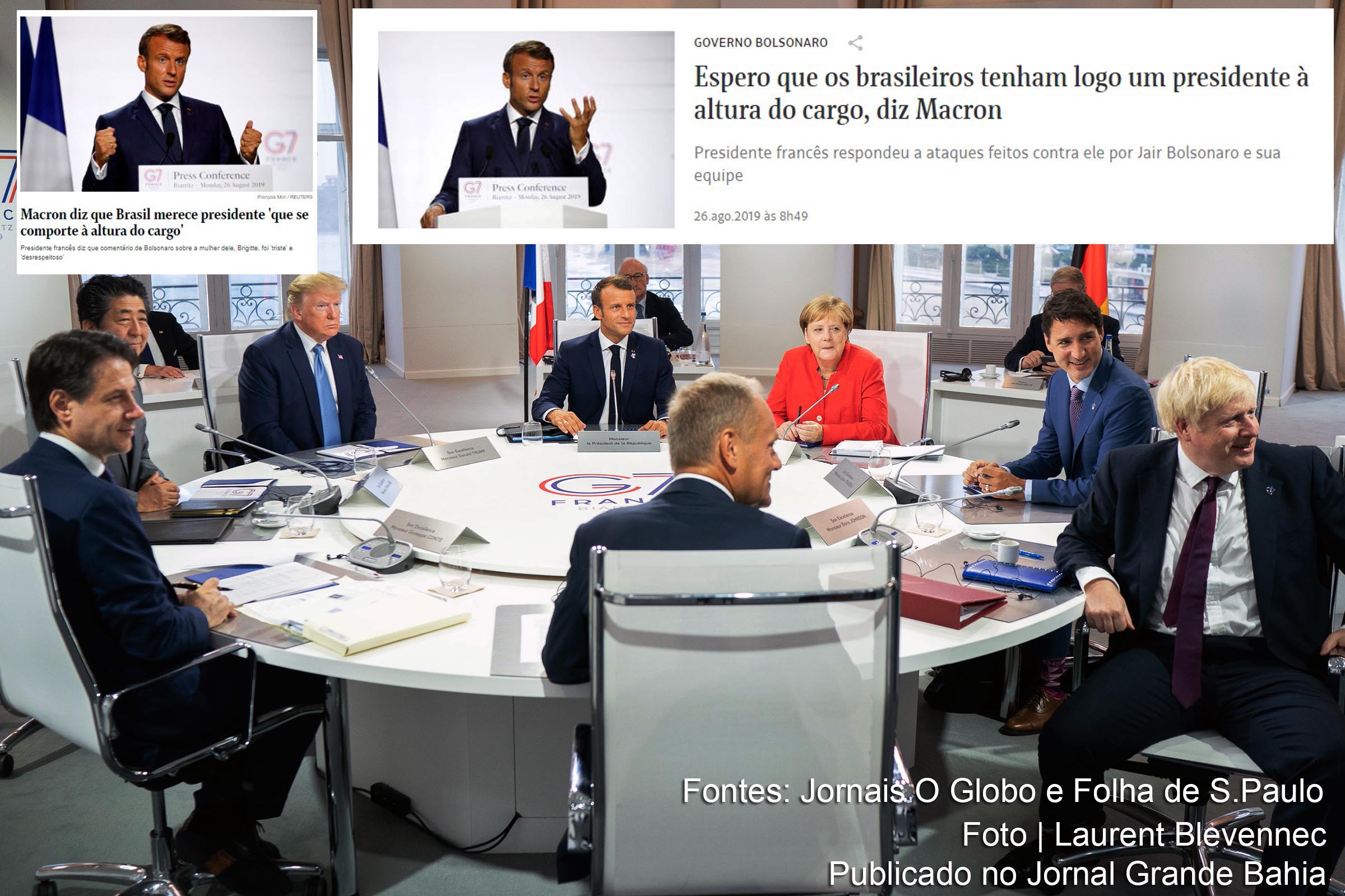 Presidente da França rebate comentários de Jair Bolsonaro sobre esposa e diz esperar que o Brasil tenha presidente à altura; Extremista de direita é misógino e age como néscio