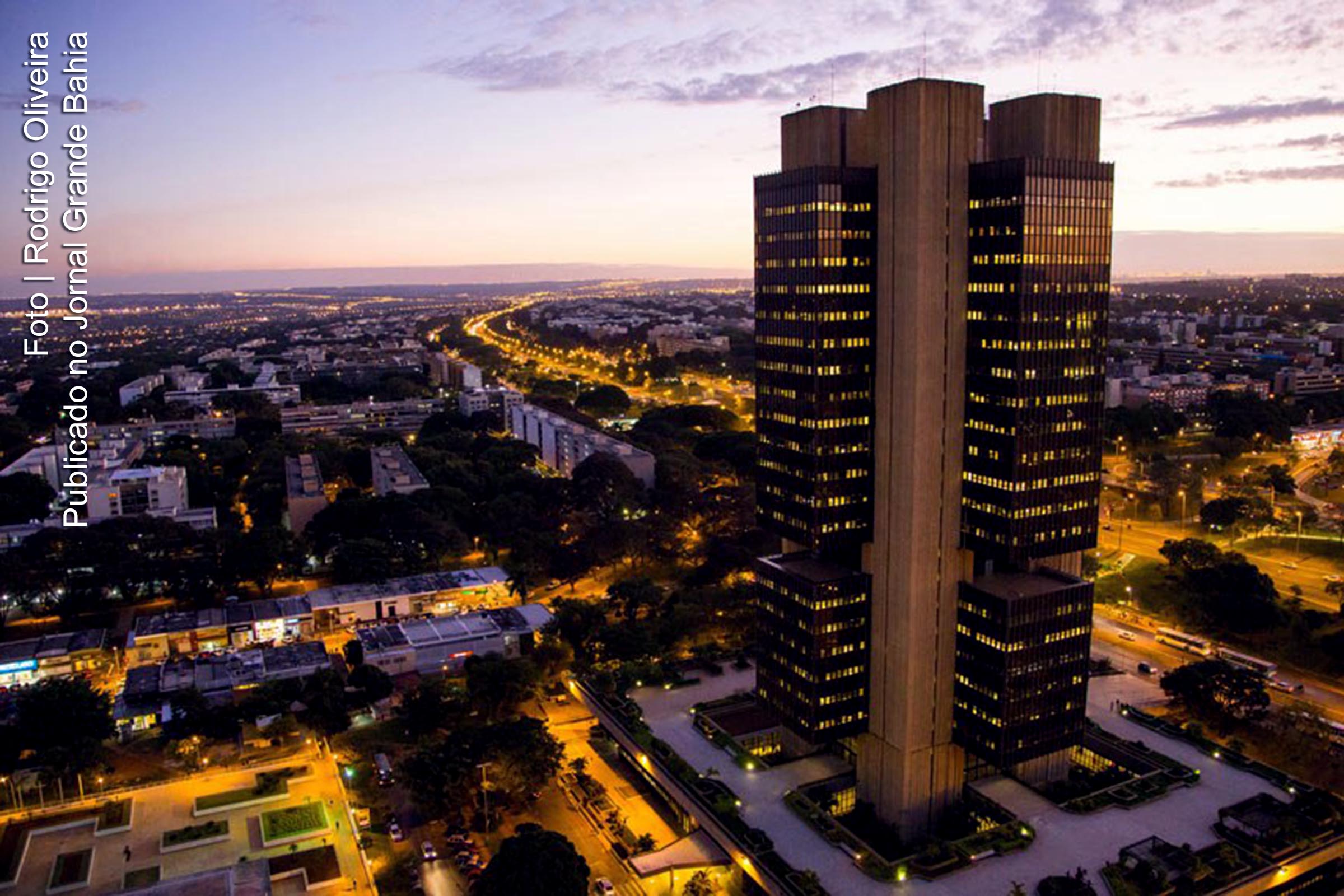 Vista aérea da sede do Banco Central do Brasil, em Brasília, DF.