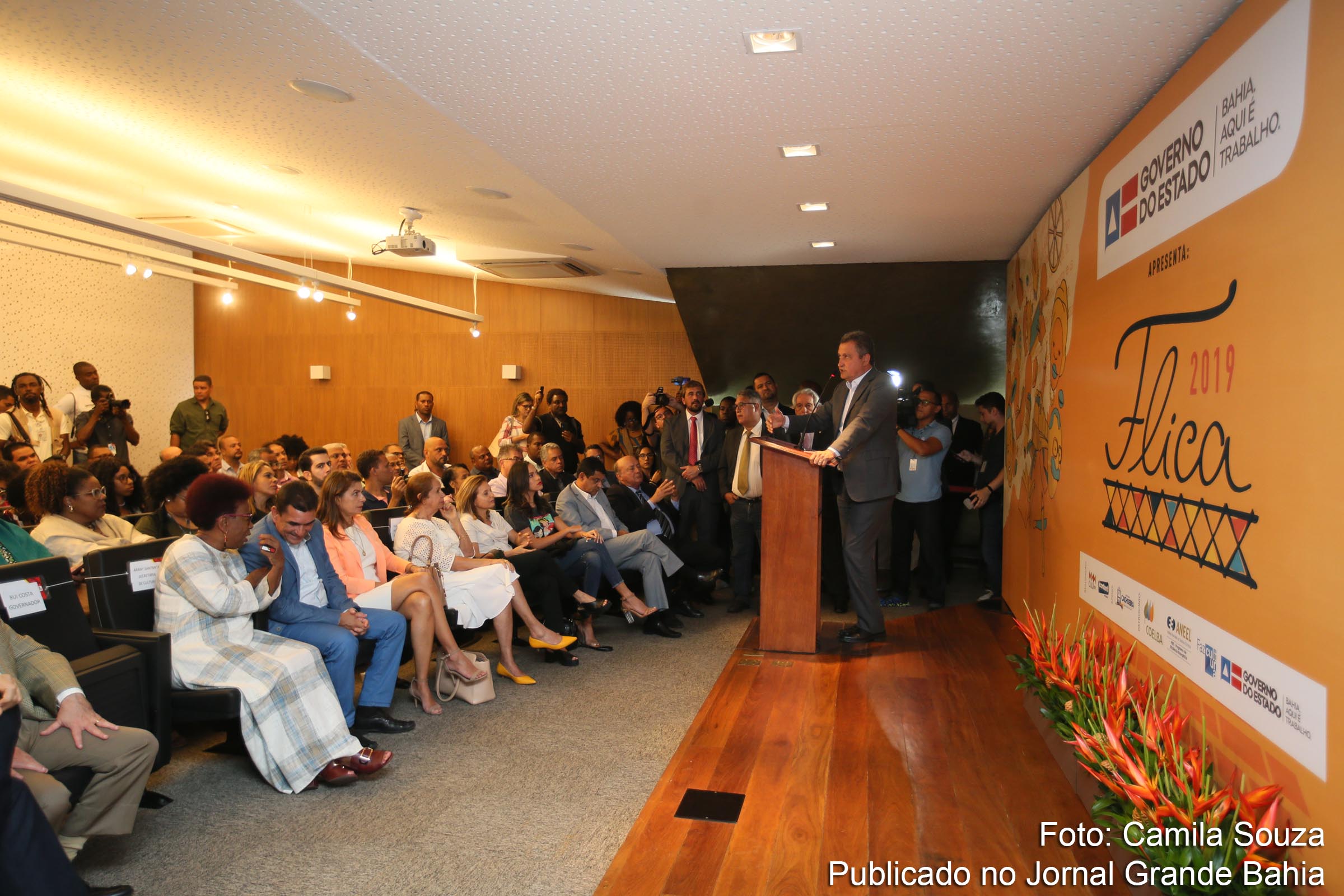 Governado Rui Costa lança a 9ª Edição da Festa Literária Internacional de Cachoeira (FLICA), no Salão de Atos da Governadoria, nesta quinta-feira (19/09/2019).