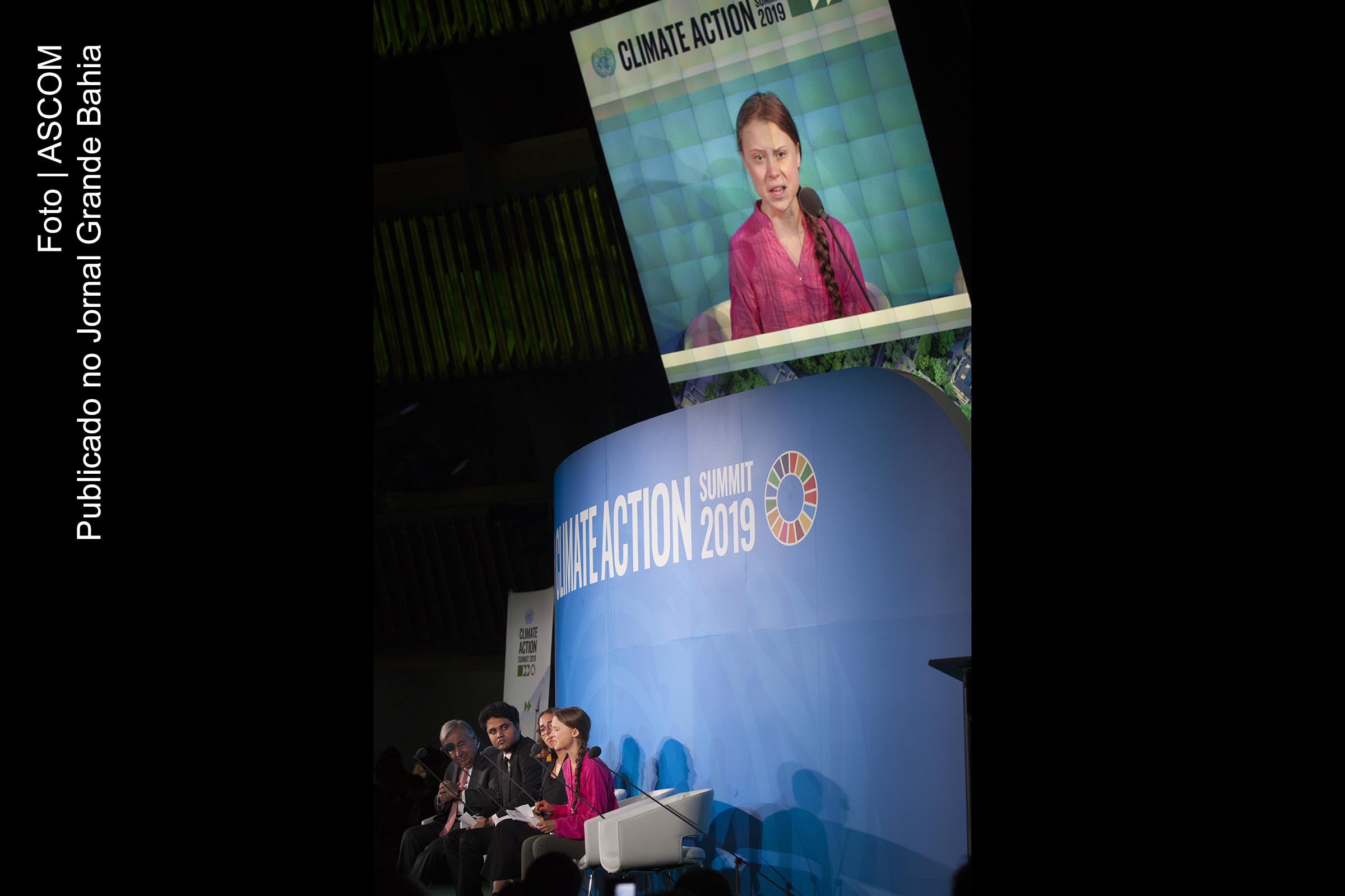 Greta Thunberg participa da Abertura da Cúpula de Ação Climática da ONU 2019 e critica governantes por permitir o aumento da desigualdade e destruição ambiental.