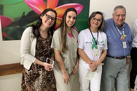 O diretor geral do Hospital Clériston Andrade Jose Carlos Pitangueira e equipe lançaram a campanha Setembro Verde.