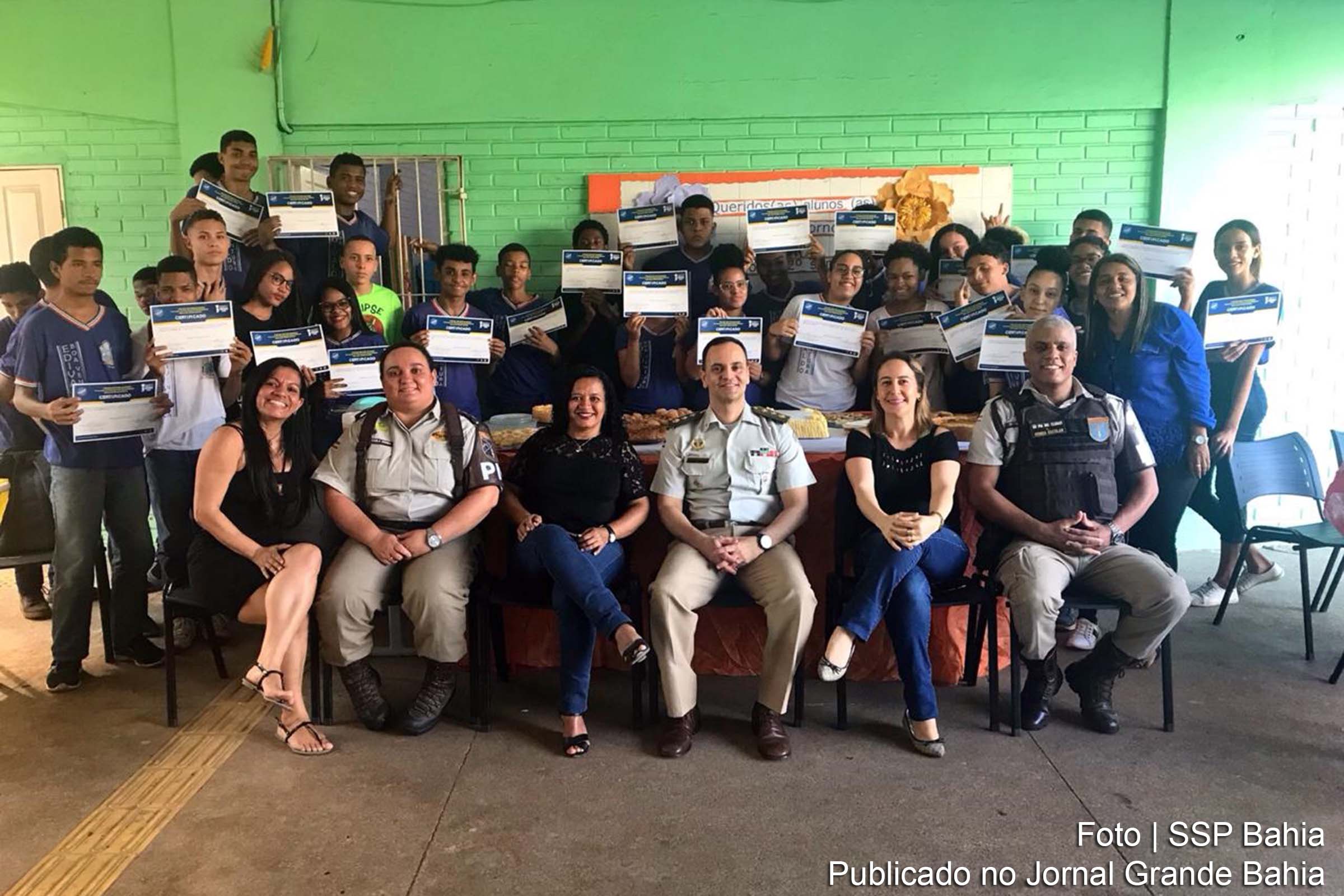 encerramento do 2º ciclo do projeto 'Ponto e Vírgula' da Ronda Escolar da Bahia.
