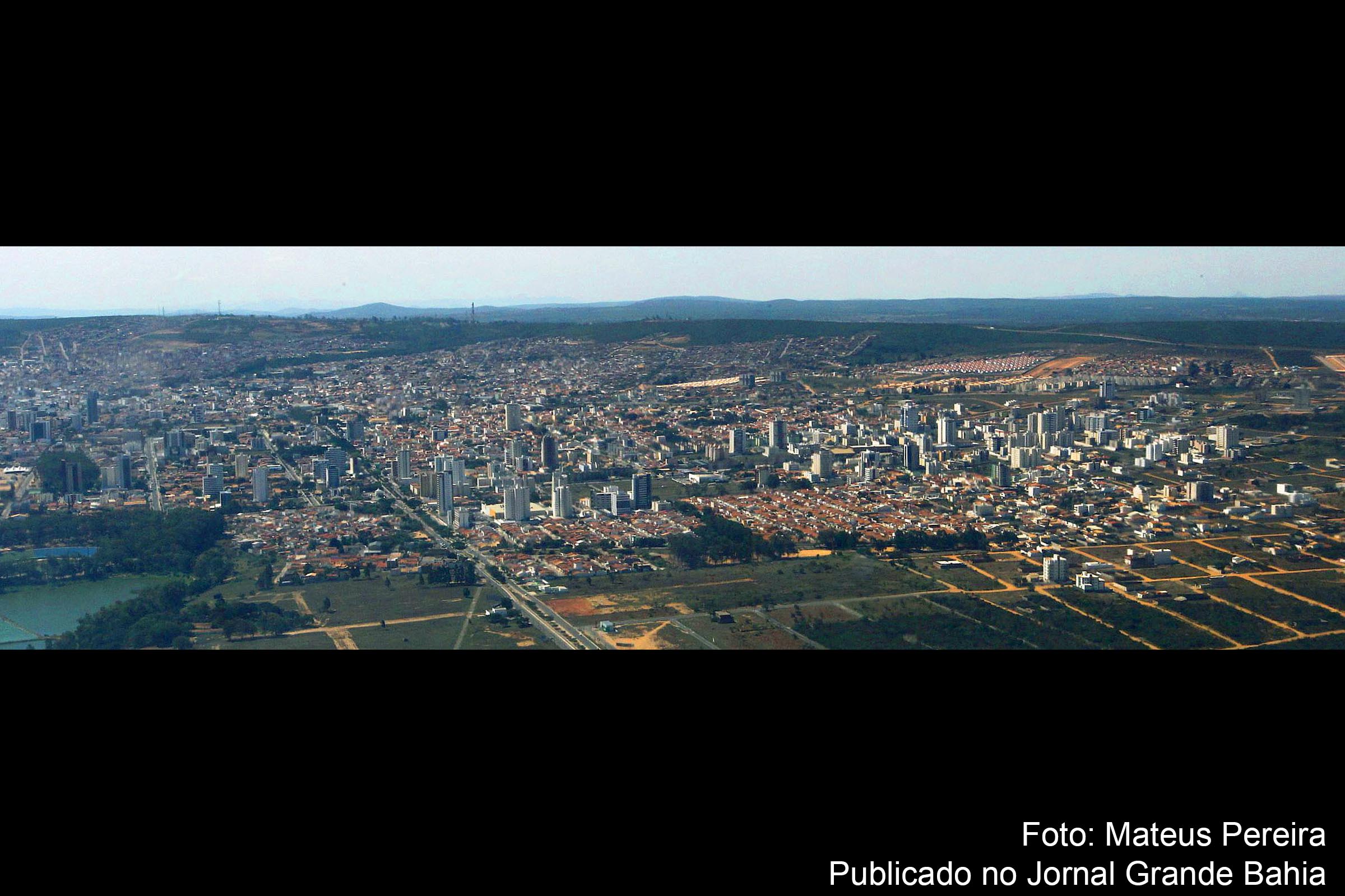 Vista aérea da sede do Município de Vitória da Conquista.