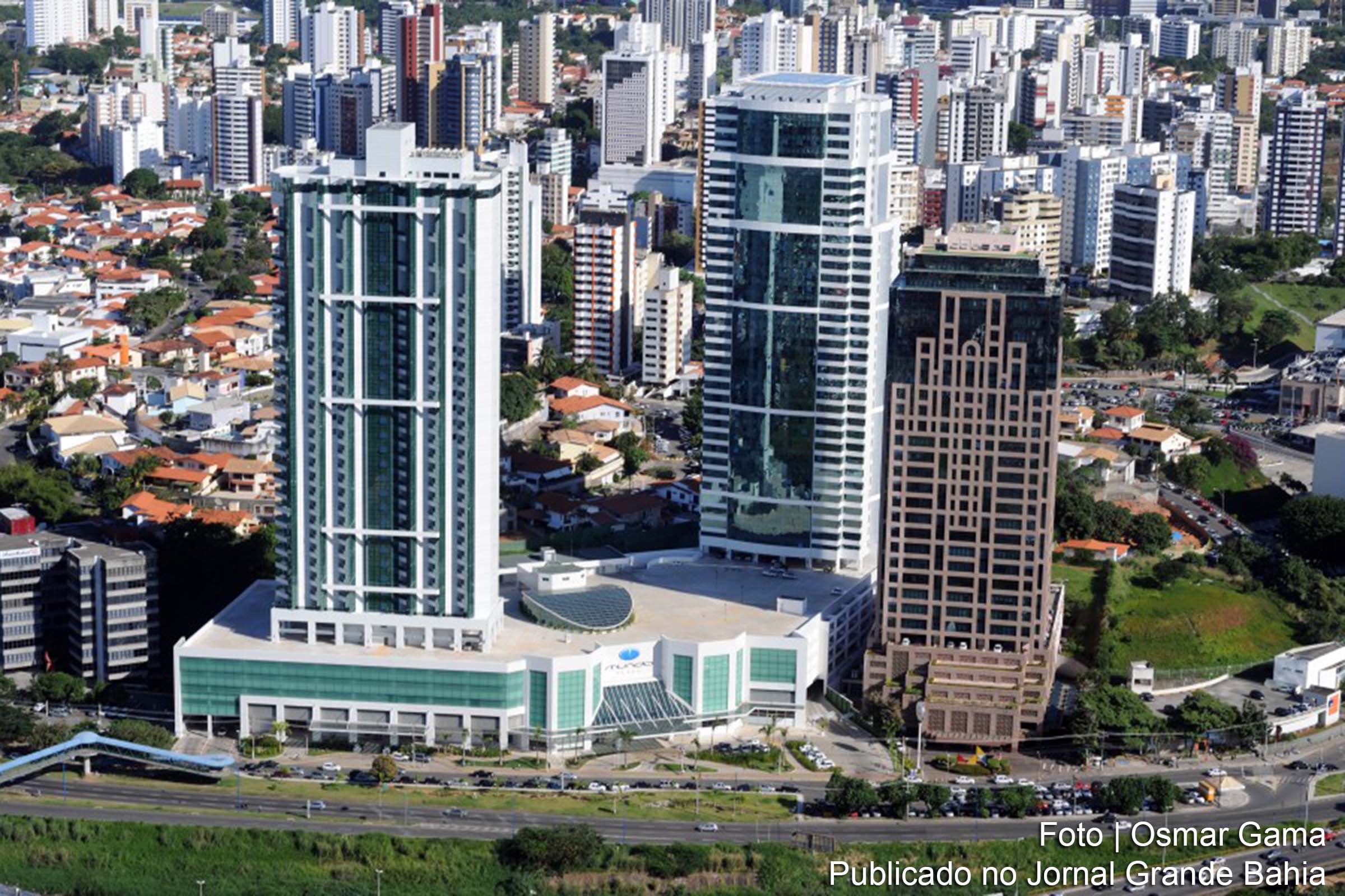 Vista aérea do edifício Mundo Plaza.