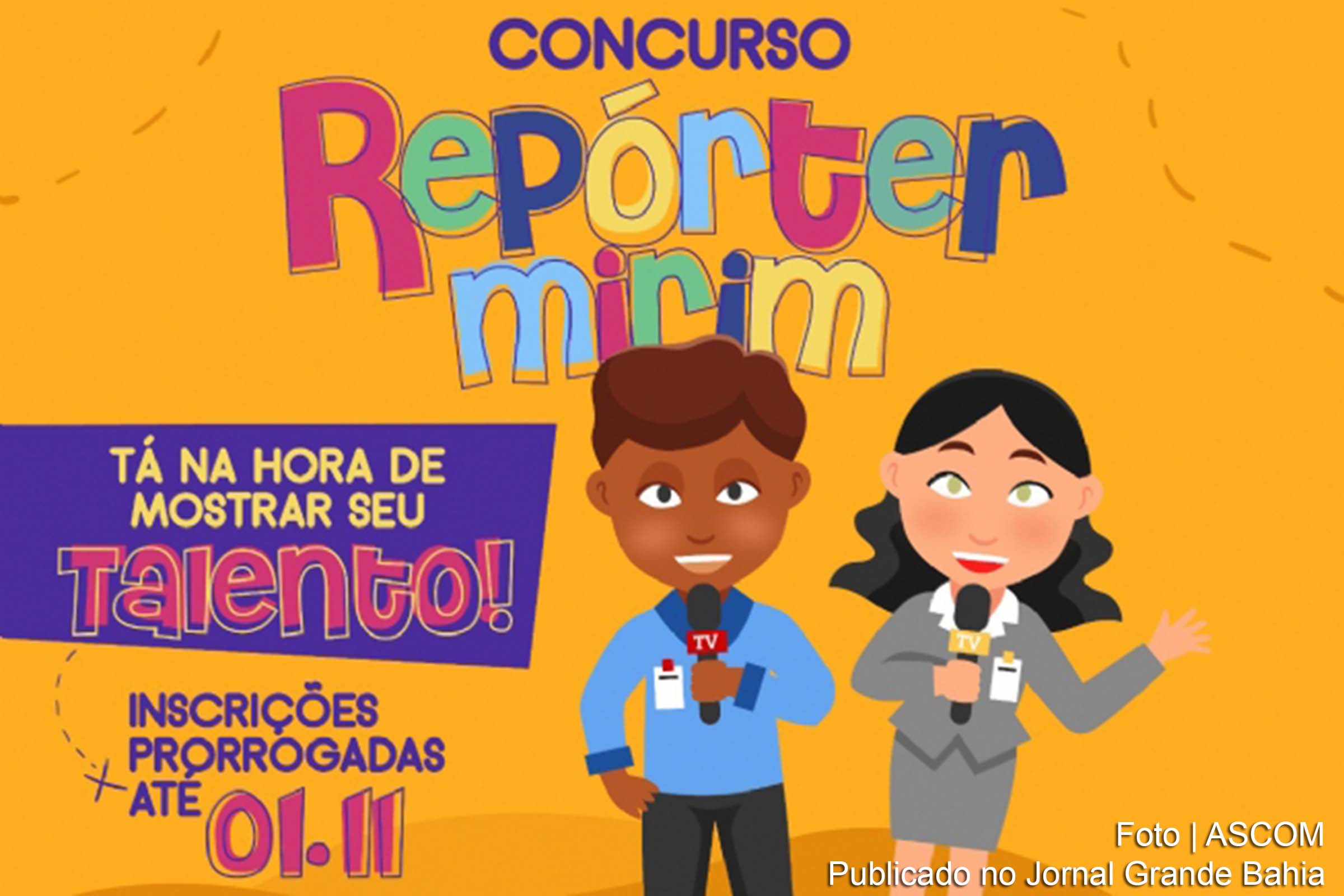 Cartaz anuncia concurso do repórter mirim do PROCON.