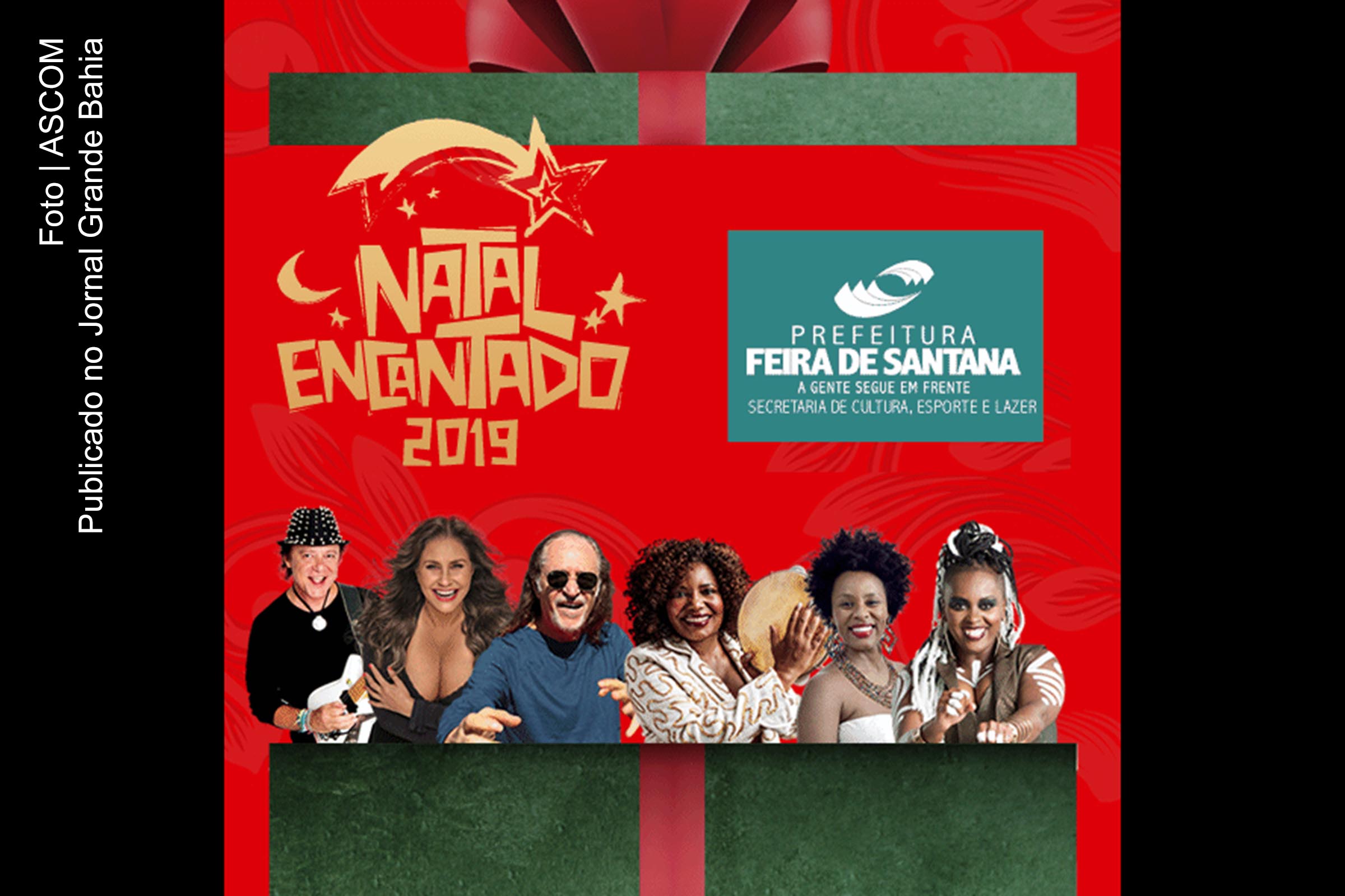 Cartaz anuncia edição 2019 do Natal Encantado de Feira de Santana.