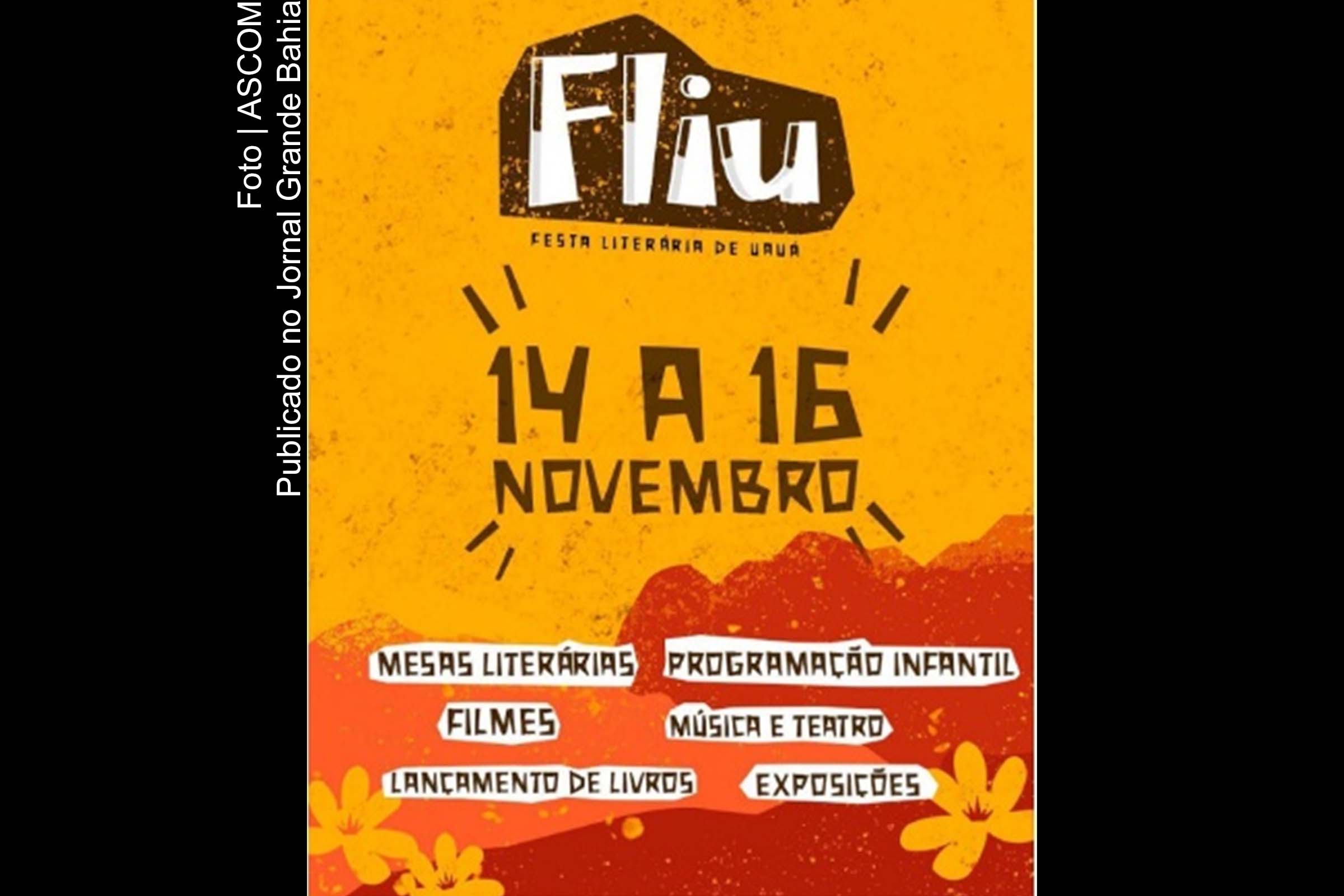 Cartaz anuncia Festa Literária de Uauá.
