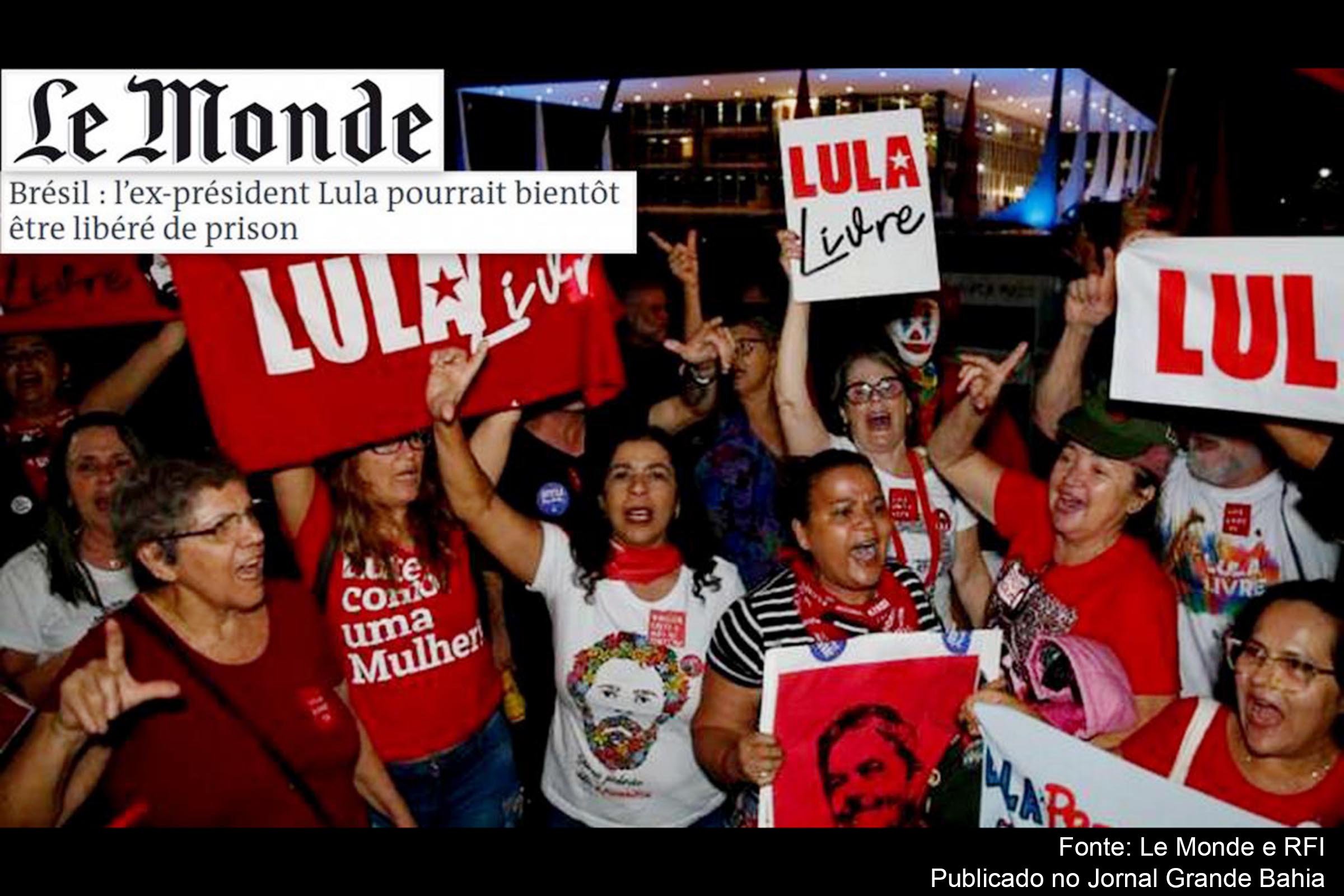 A decisão do Supremo Tribunal Federal de derrubar a prisão após condenação em segunda instância, e por consequência, a possível soltura do ex-presidente Lula é a manchete do jornal Le Monde desta sexta-feira (08/11/2019).