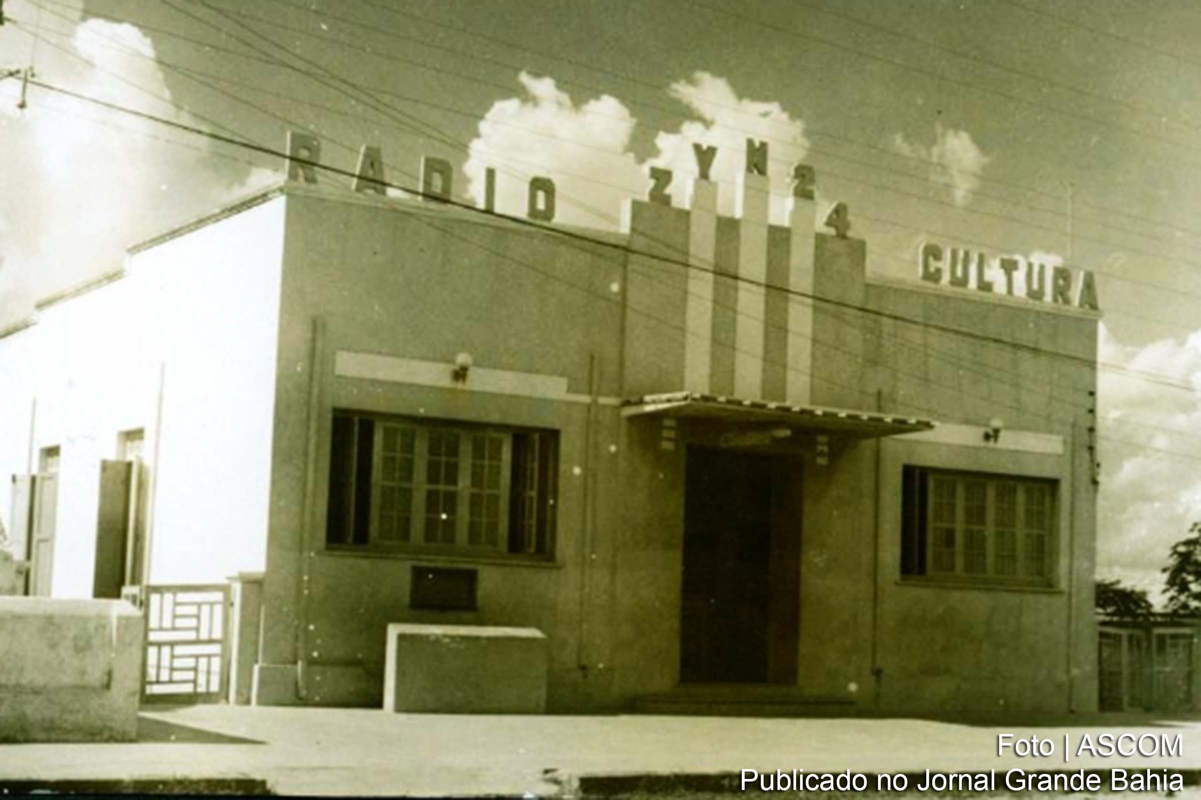 Vista da fachada da Rádio Cultura de Feira de Santana, em 1963.