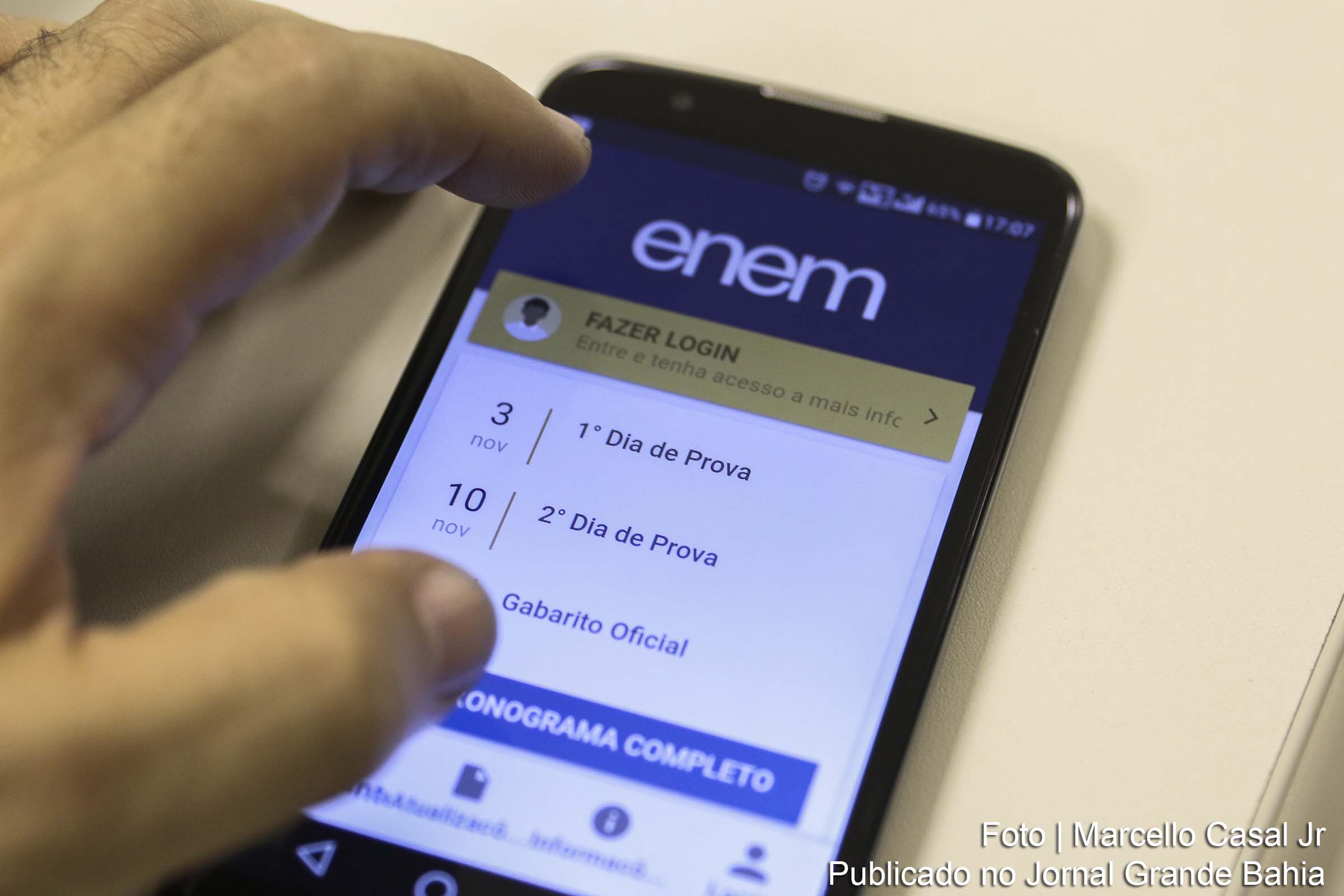Aplicativo do ENEM está disponível no portal único do Governo Federal.