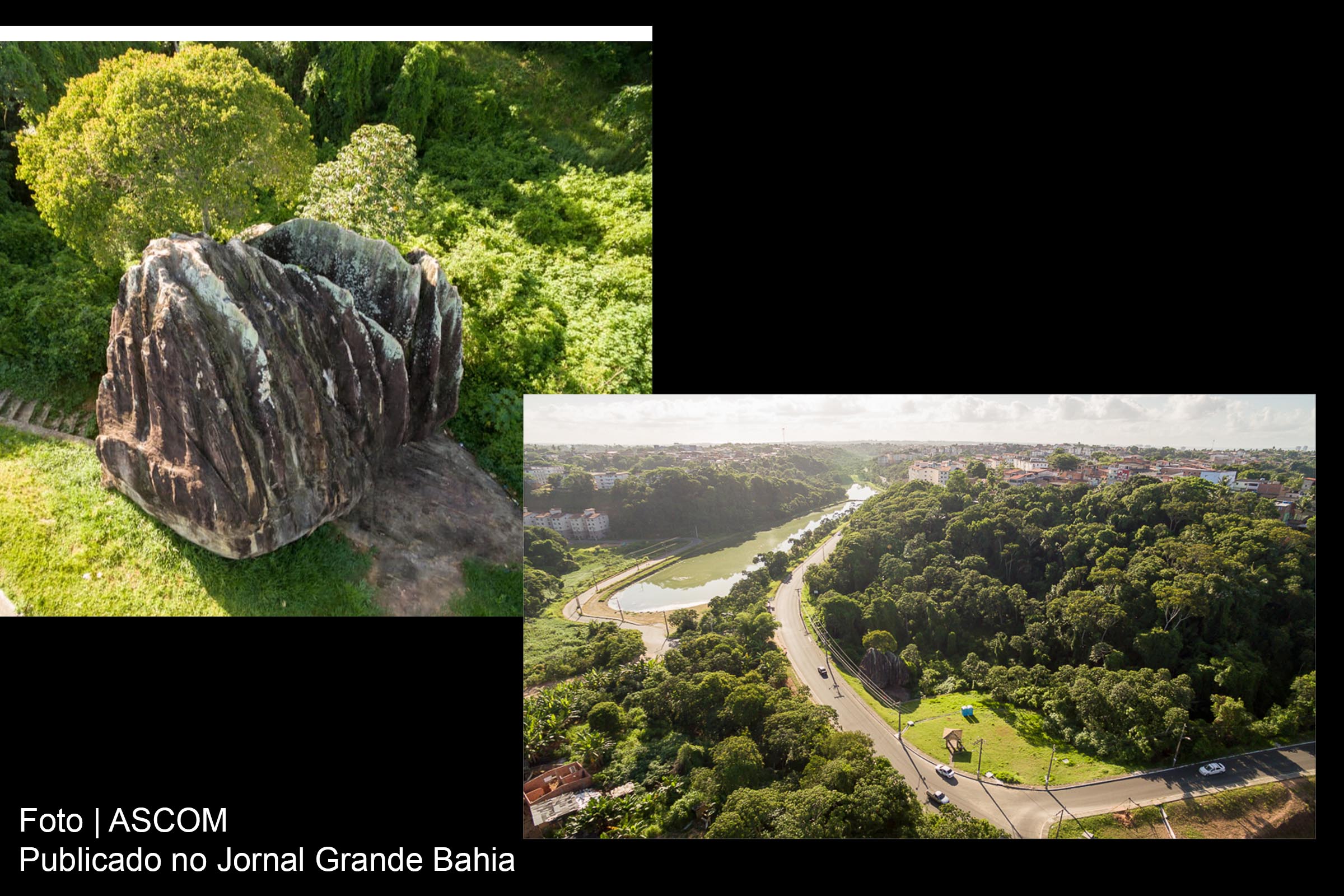 Vista da Pedra de Xangô em Salvador.