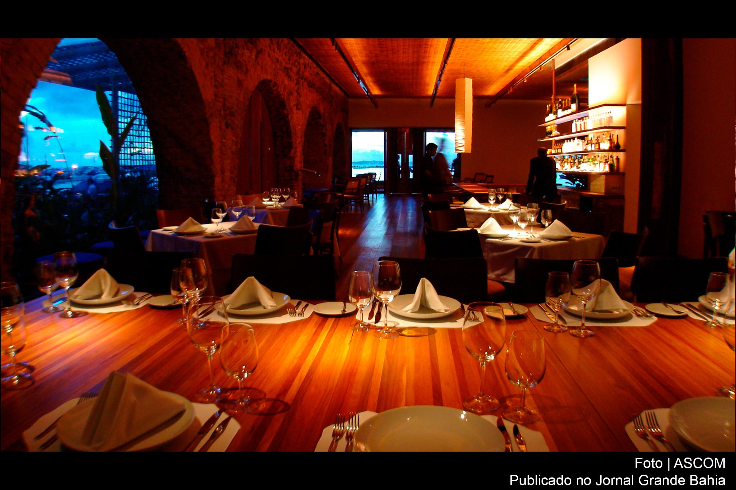 Vista das instalações do restaurante Amado.