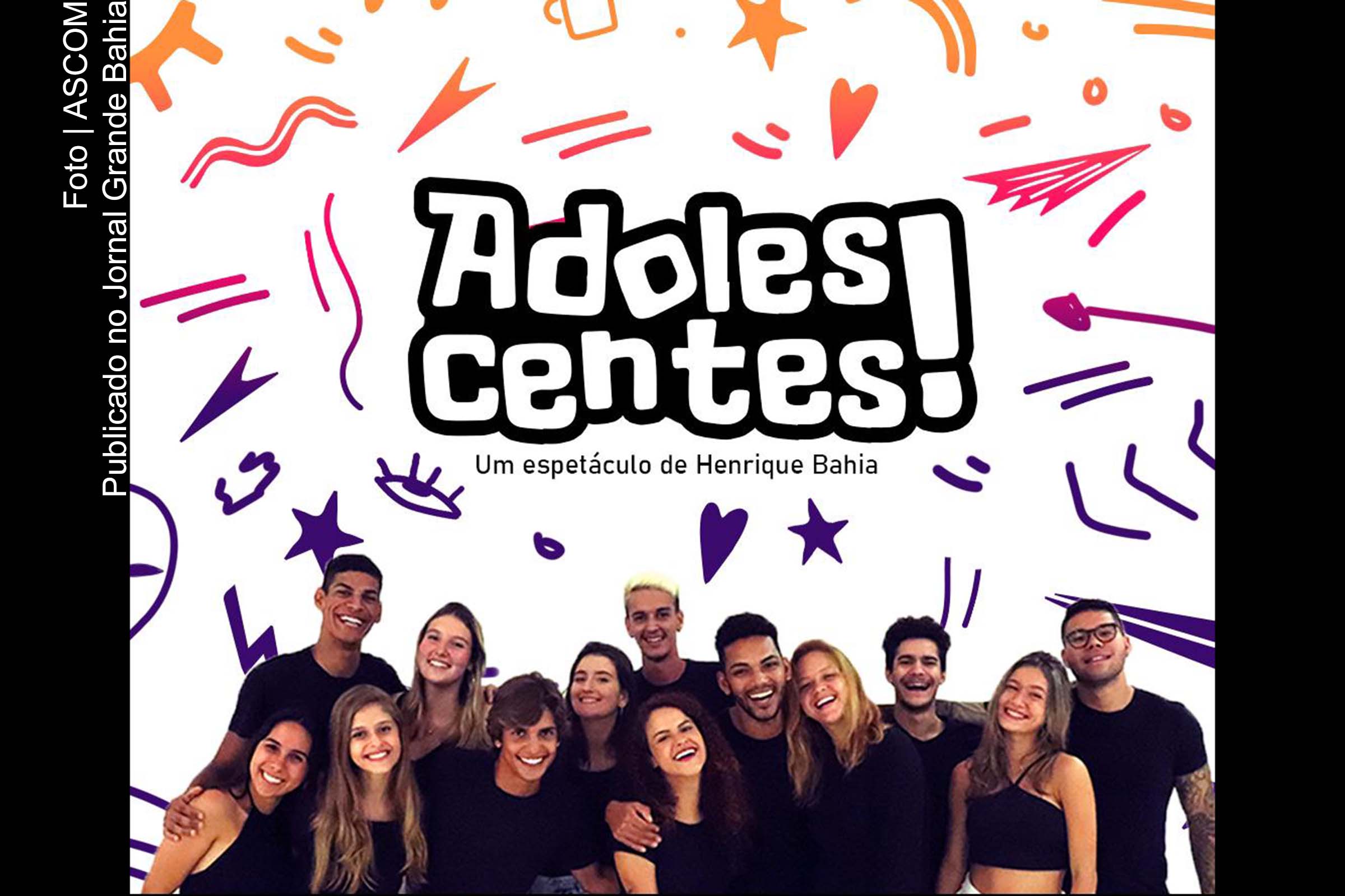 Cartaz anuncia espetáculo Adolescentes.