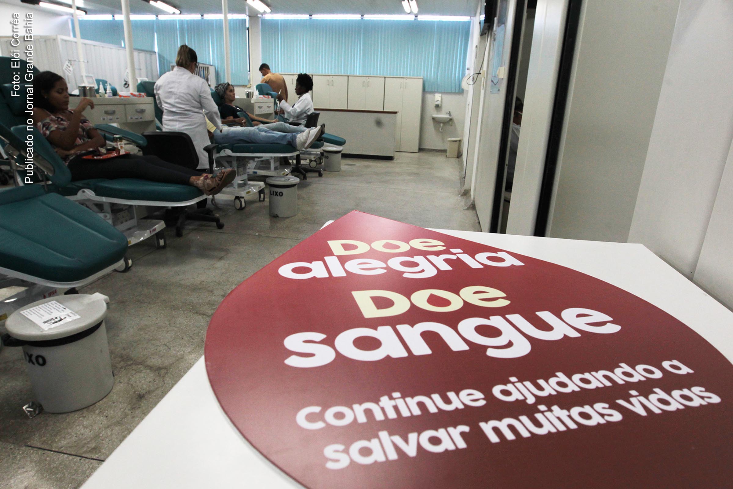 HEMOBA solicita que membros da comunidade realizem doação de sangue.