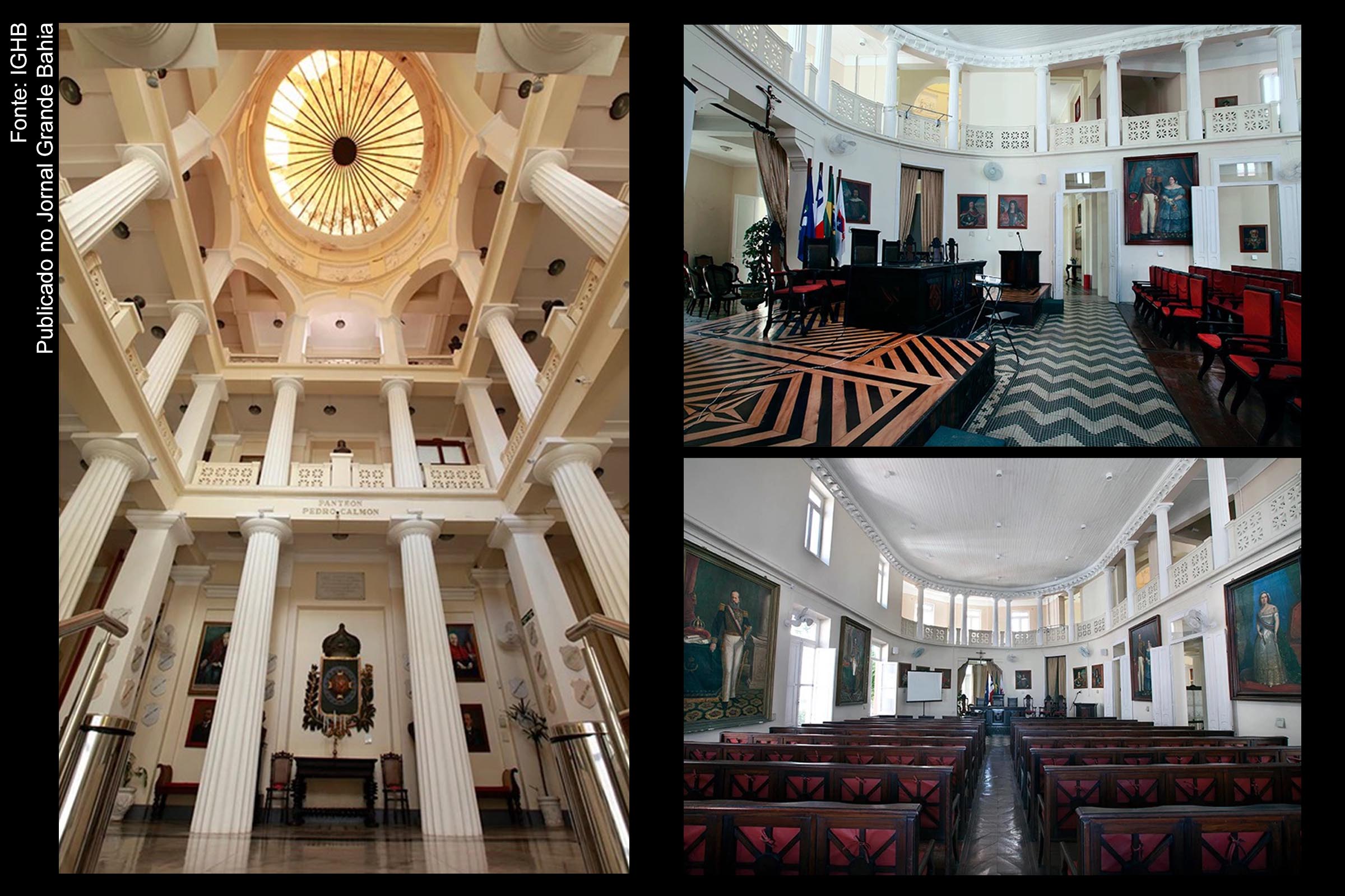 Imagens do Interior do Instituto Geográfico e Histórico da Bahia (IGHB).
