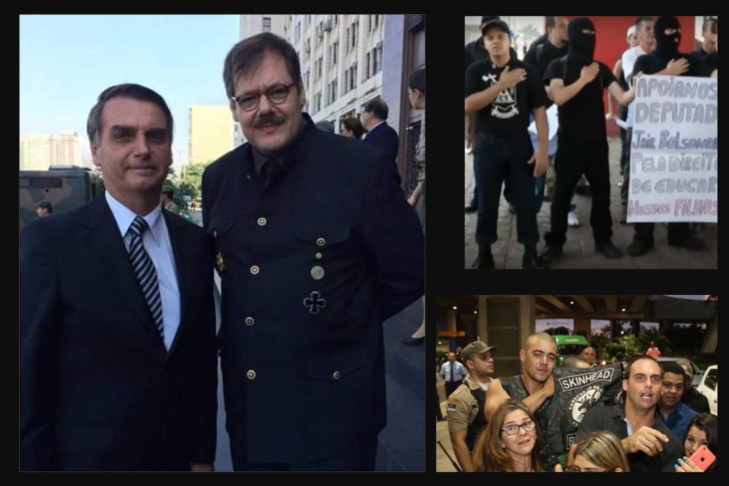 Imagens revelam vínculo do presidente Jair Bolsonaro e com grupos de extrema direita.