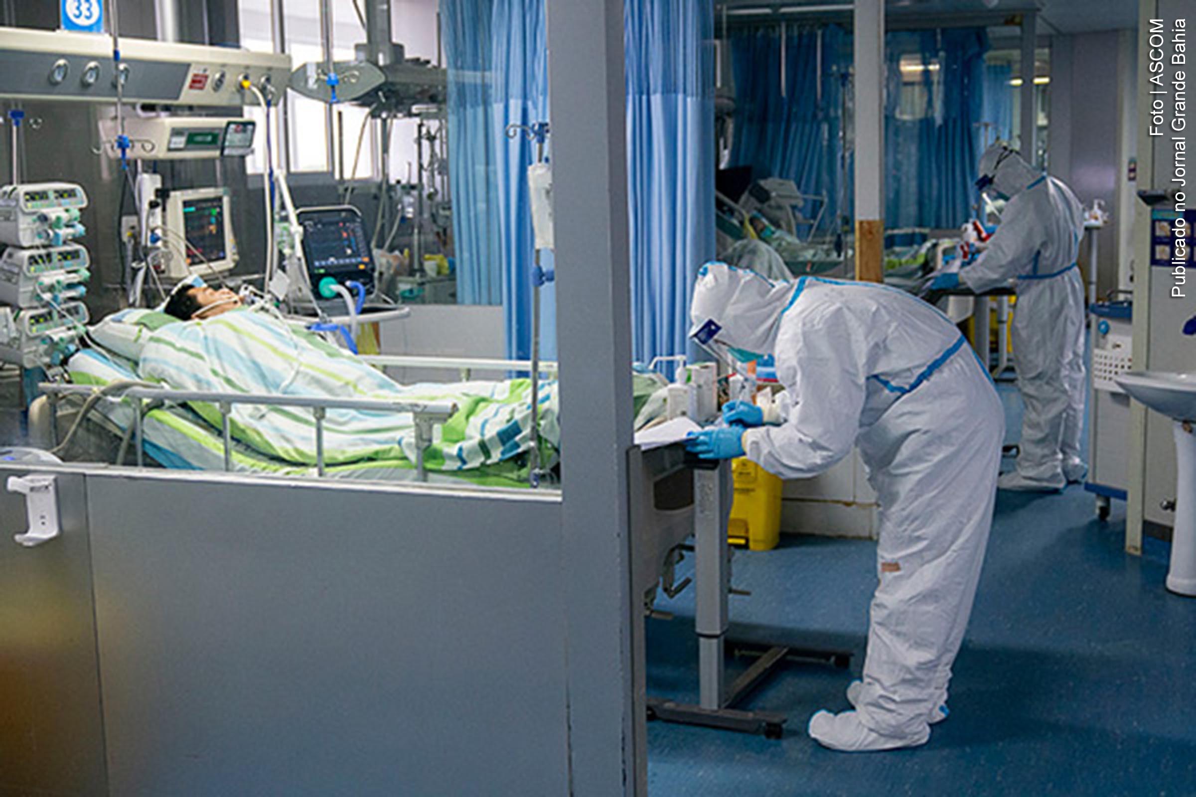 Pacientes infectados com coronavírus são tratados no Hospital Zhongnan da Universidade de Wuhan em Wuhan, província de Hubei, na China.