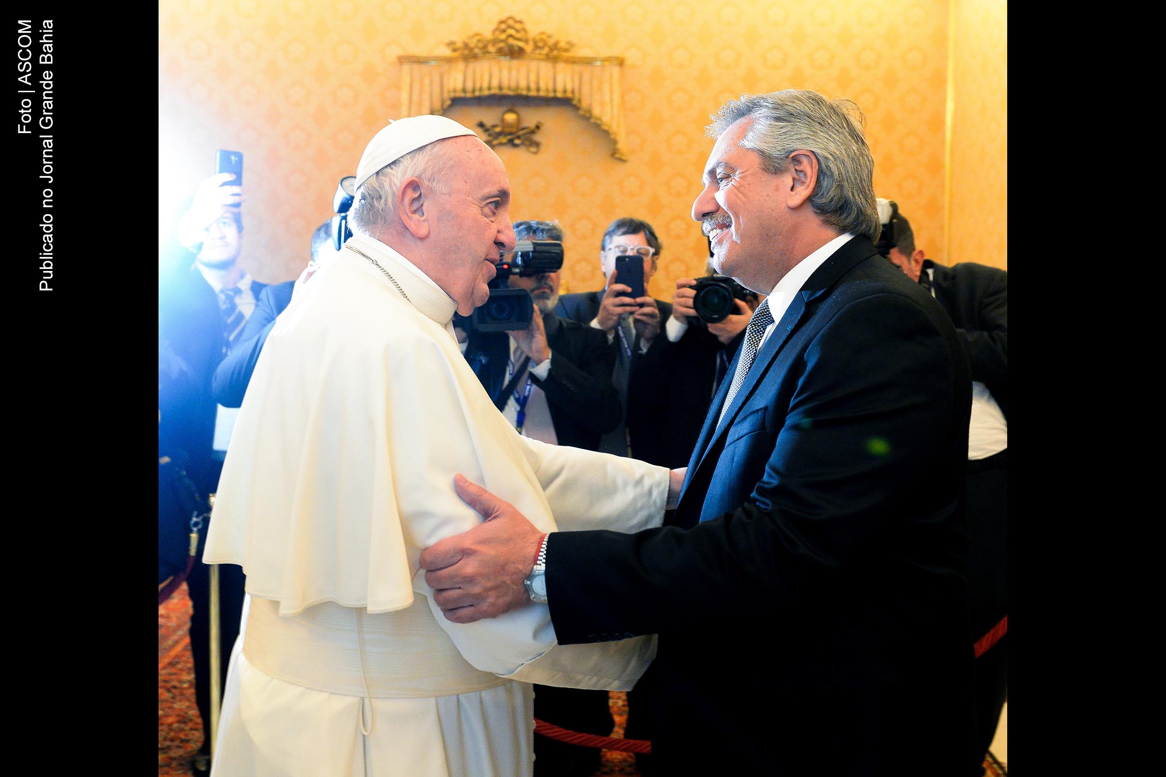 Papa Francisco e Alberto Fernández, presidente da Argentina.