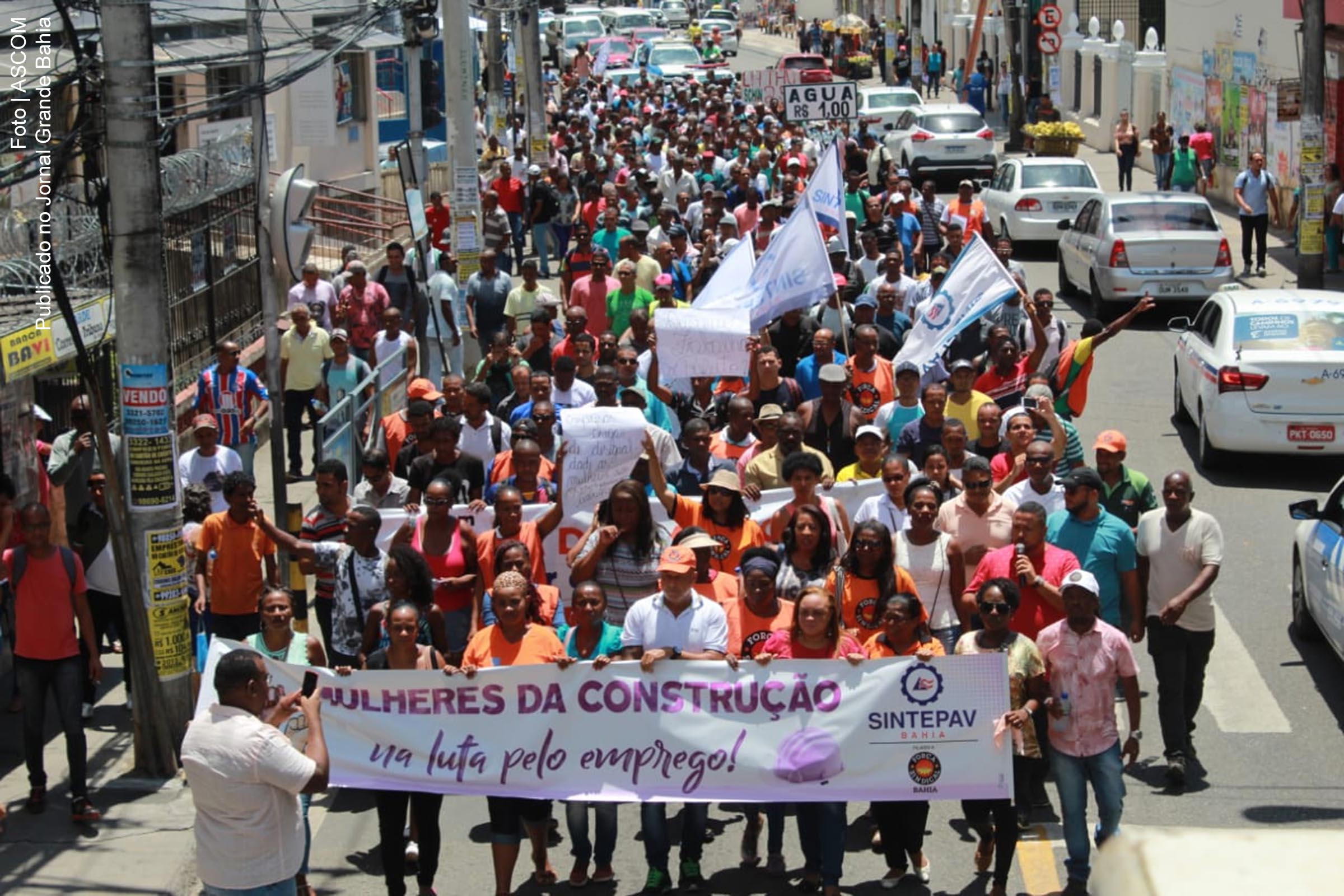 SINTEPAV Bahia promete levar, em protesto, centenas de trabalhadores às ruas de Salvador.