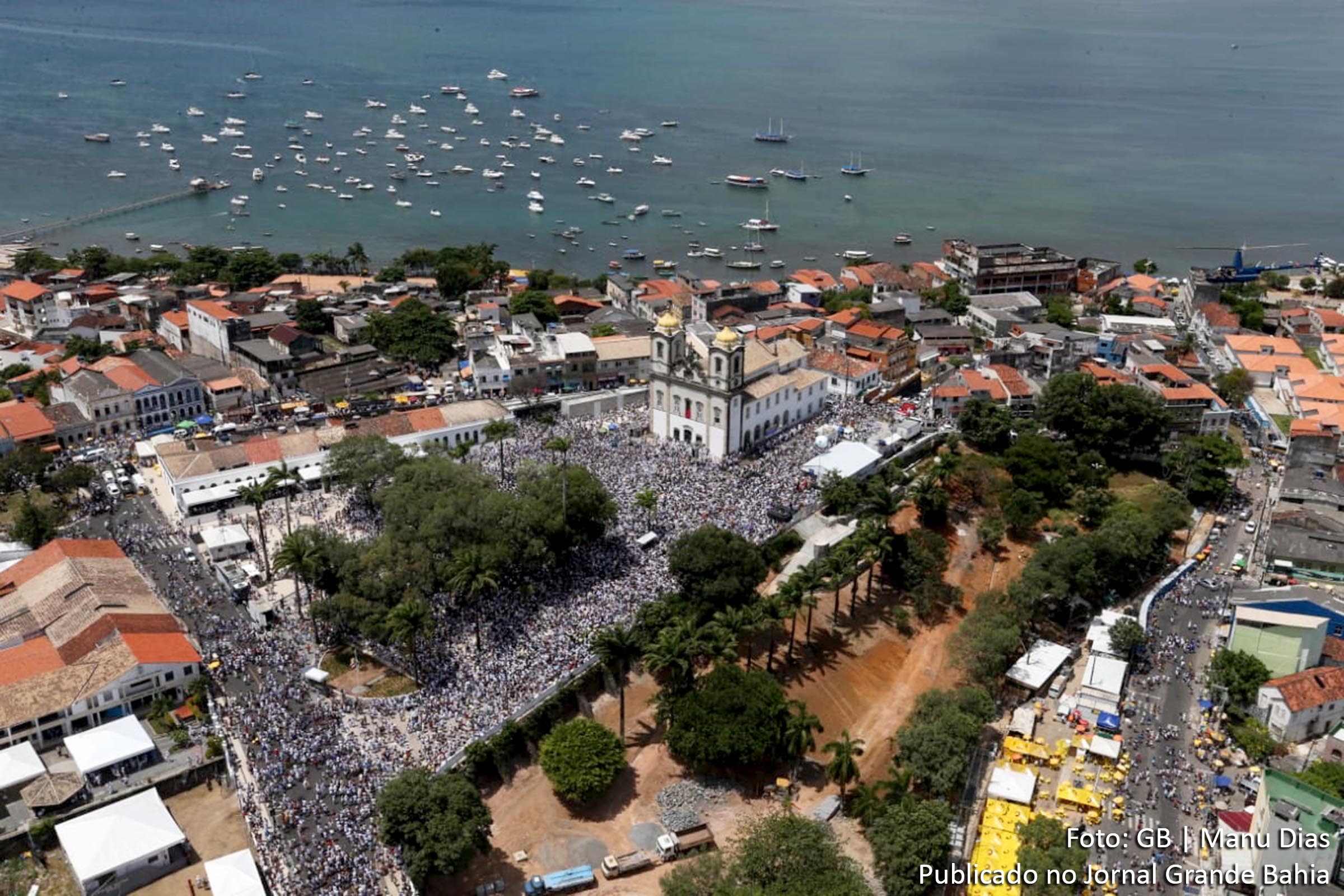 Vista aérea da edição 2019 dos festejos da Lavagem do Senhor do Bonfim 2019 em Salvador.