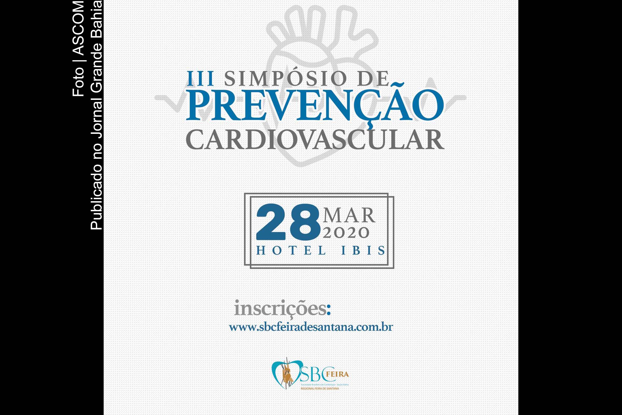 Cartaz anuncia Simpósio de Prevenção Cardiovascular 2020.