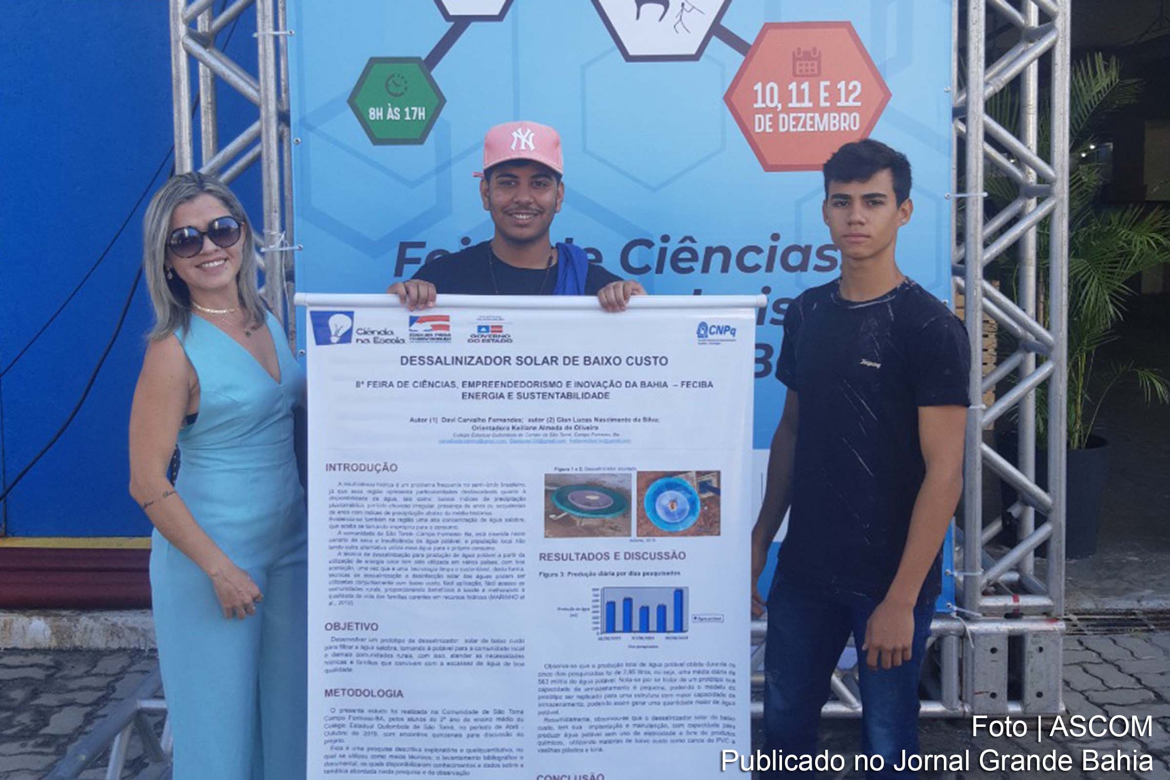 Estudantes do Colégio Estadual Quilombola de São Tomé criaram a tecnologia baseado em um projeto de baixo custo que utiliza o princípio da evaporação para gerar água potável.
