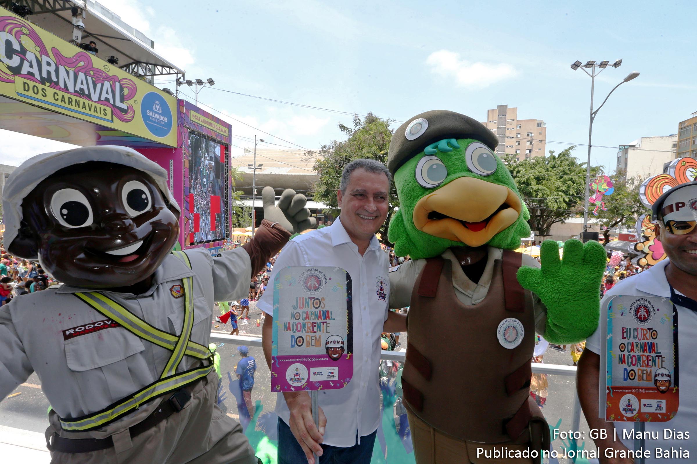Governador Rui Costa apoia medidas de contenção da violência durante o Carnaval 2020 de Salvador.