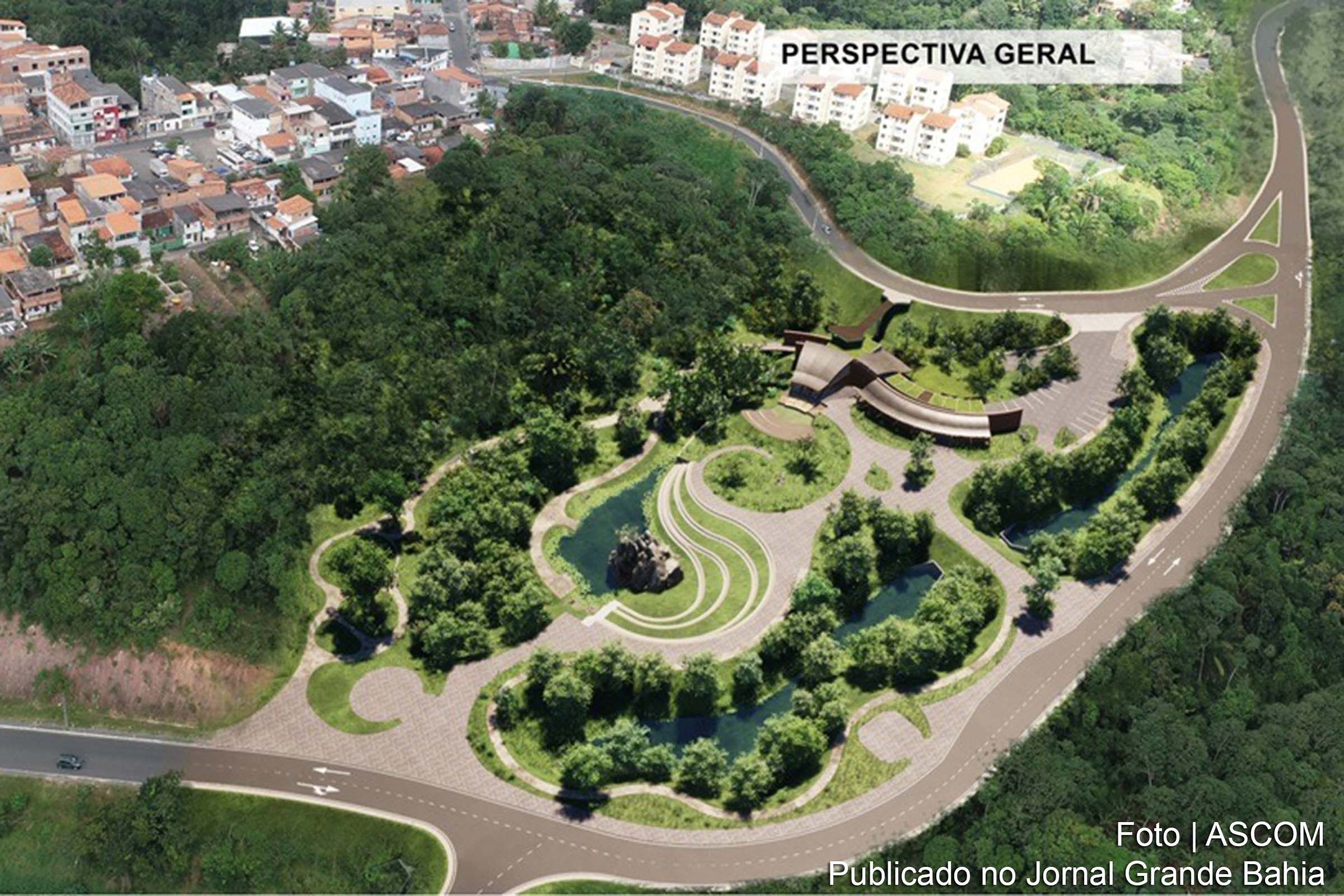 Projeto de obras do Parque Pedra de Xangô em Salvador.