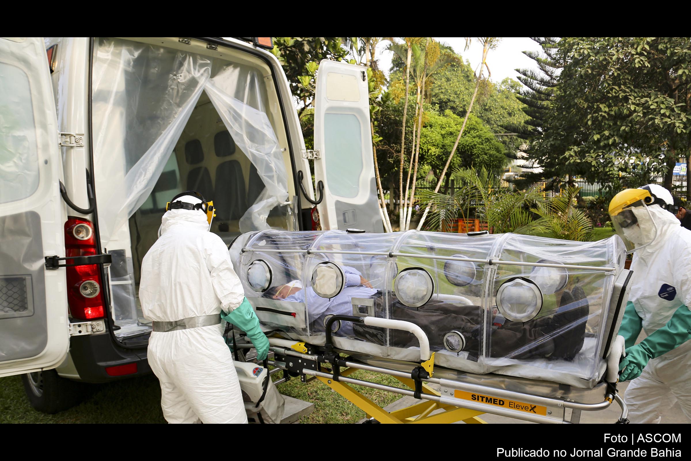 O ministério da Saúde do Perú faz ensaios para remoção de possíveis pacientes infectados com o Coronavírus.