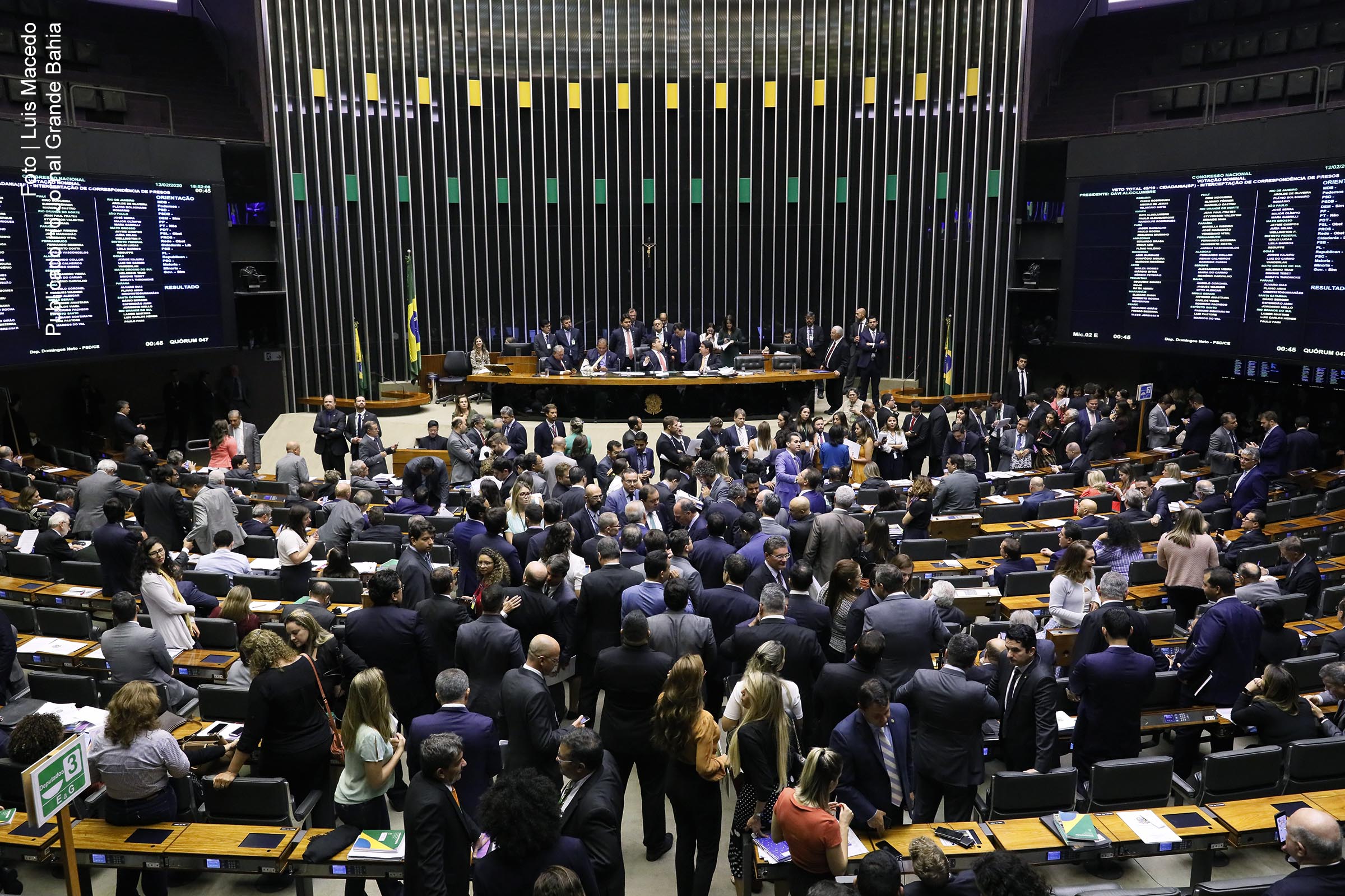Sessão do Congresso Nacional ocorrida nesta quarta-feira (12/02/2020).