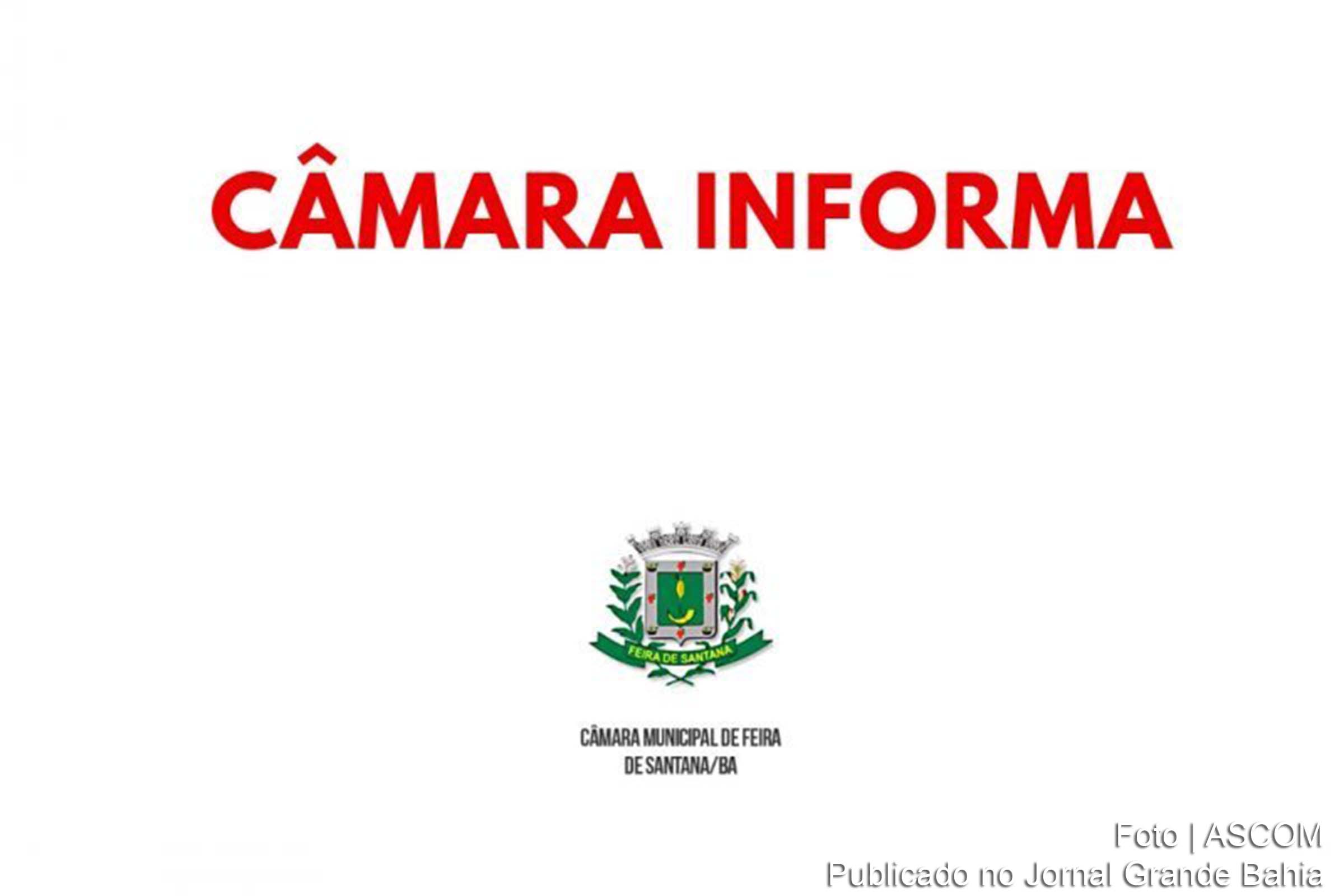 Presidente da Câmara Municipal de Feira de Santana, vereador José Carneiro Rocha, no uso de suas atribuições regimentais, estendeu a suspensão temporária das atividades Legislativas.