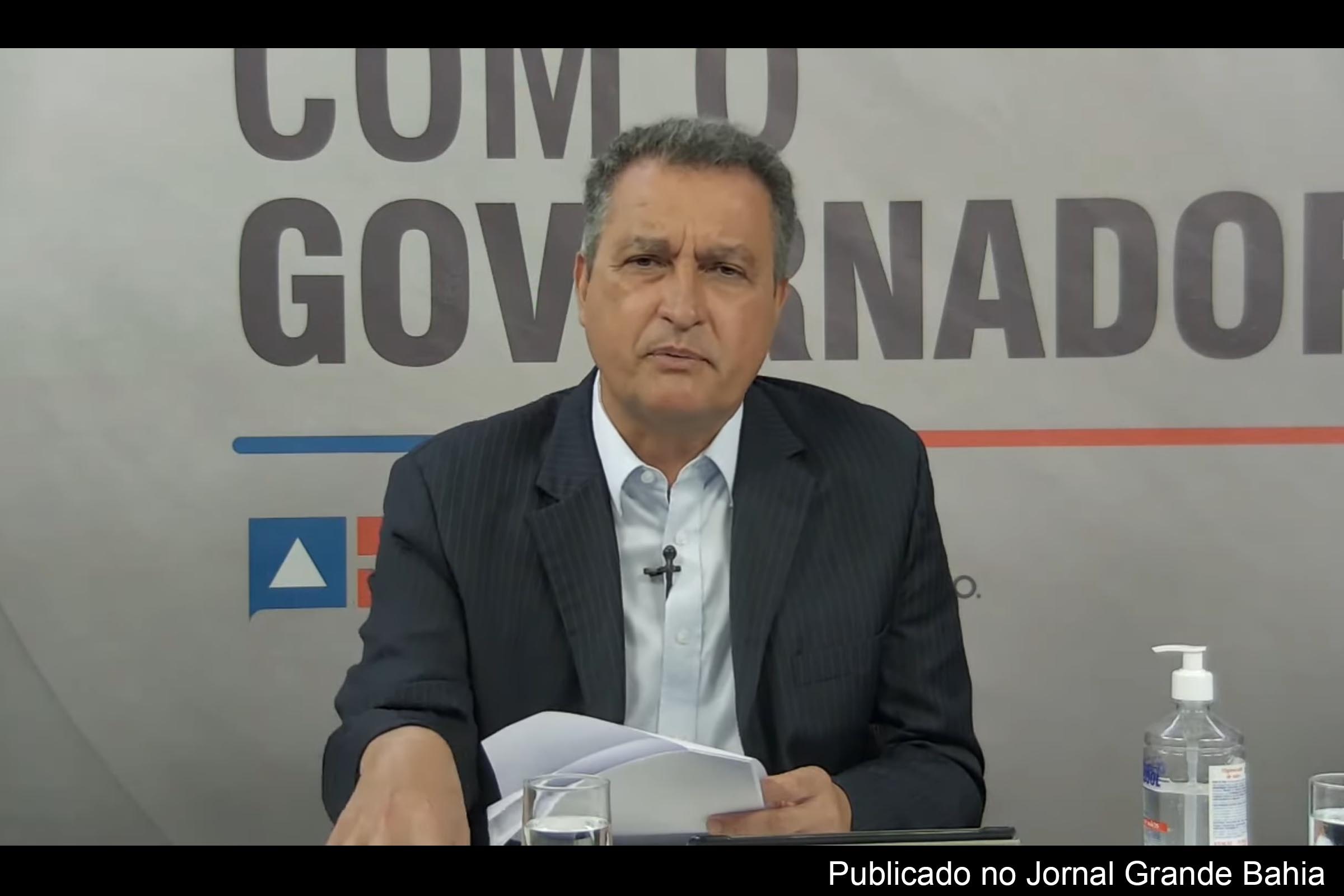 Governador Rui Costa orienta medidas sociais em decorrência da pandemia de Covid-19.