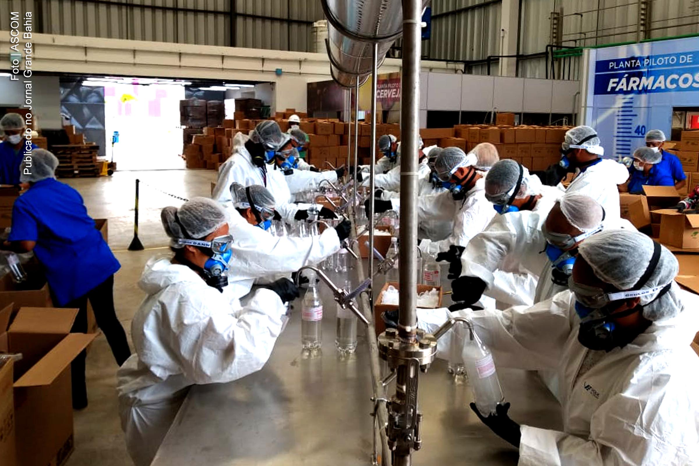 Lote de álcool 70% é resultado da doação feita por usinas sucroalcooleiras que operam na Bahia.