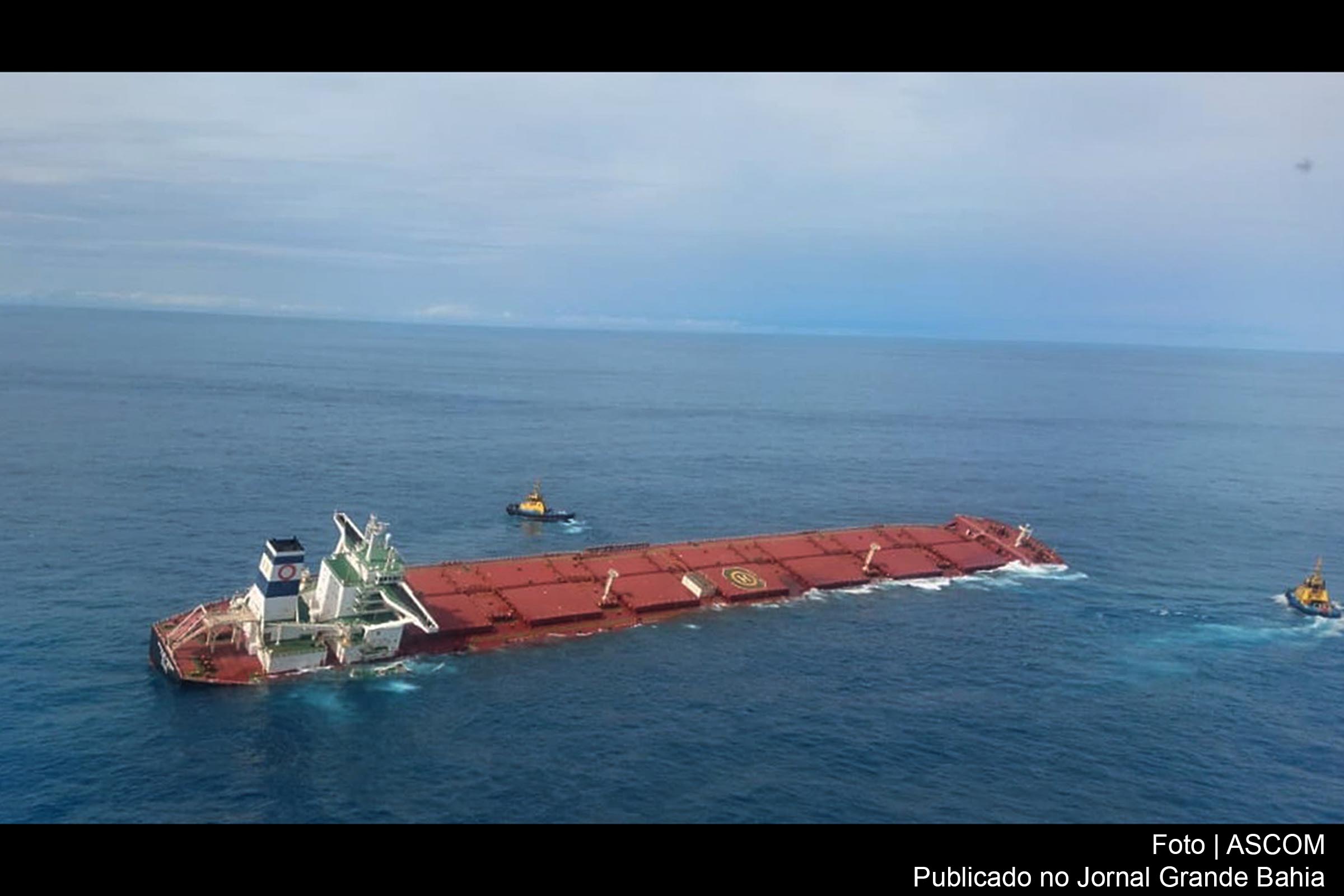 Navio MV Stella Banner adernou na costa do Maranhão.