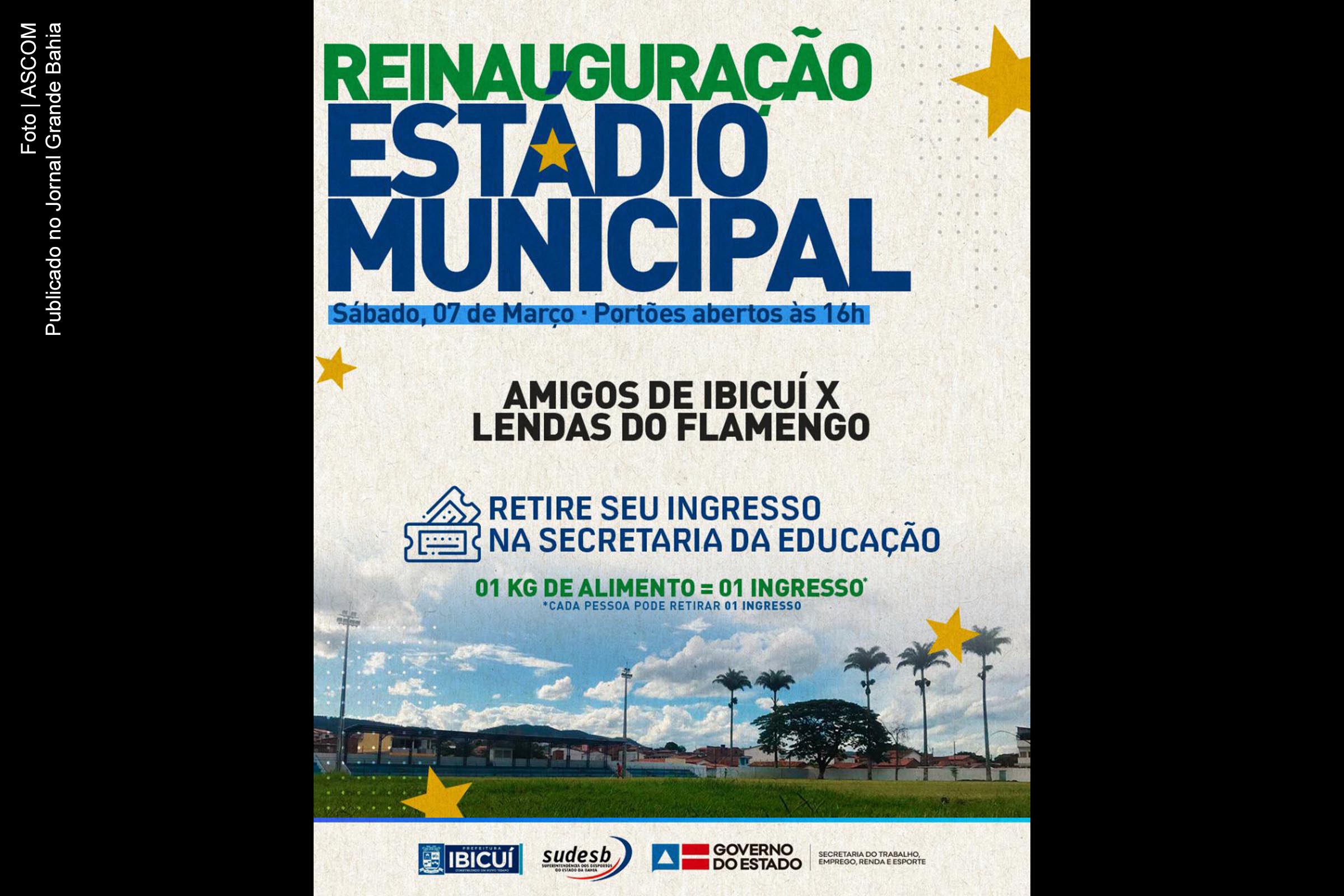 Obras do Estádio Municipal de Ibicuí são entregues pelo governo da Bahia.