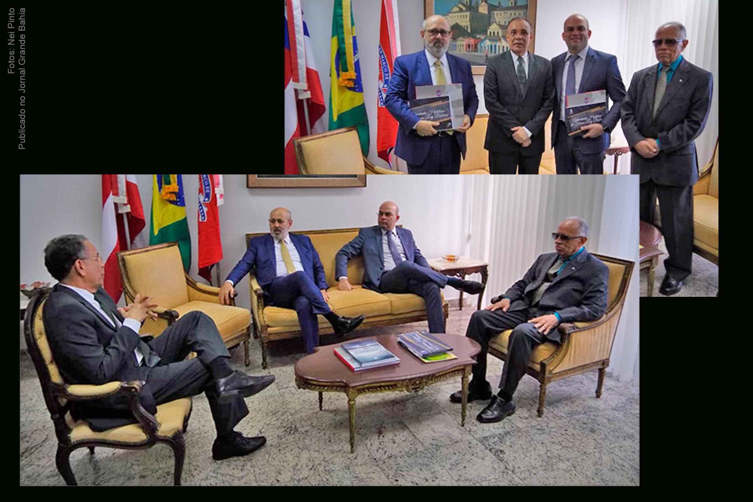 Presidente do TJBA, Desembargador Lourival Almeida Trindade recebe Luís Cláudio Costa, Diretor Nacional da Rede Record.