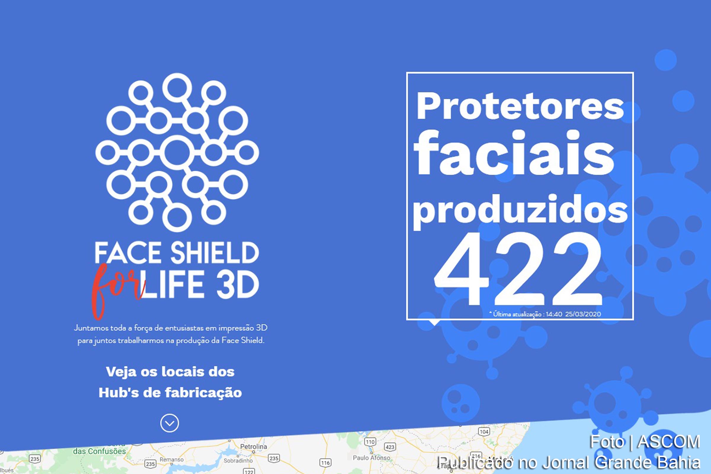 Esforço colaborativo do Governo da Bahia, que reúne Secti, Sesab, SDE, Seplan, Casa Civil e Corpo de Bombeiros, une Makers para produzir dispositivo essencial que ajuda a proteger contra a transmissão do coronavírus.