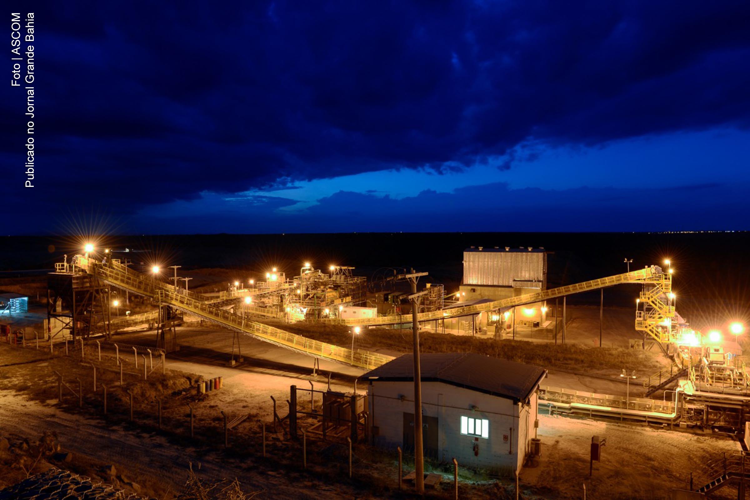Unidade industrial de mineração da Lipari no município de Nordestina.