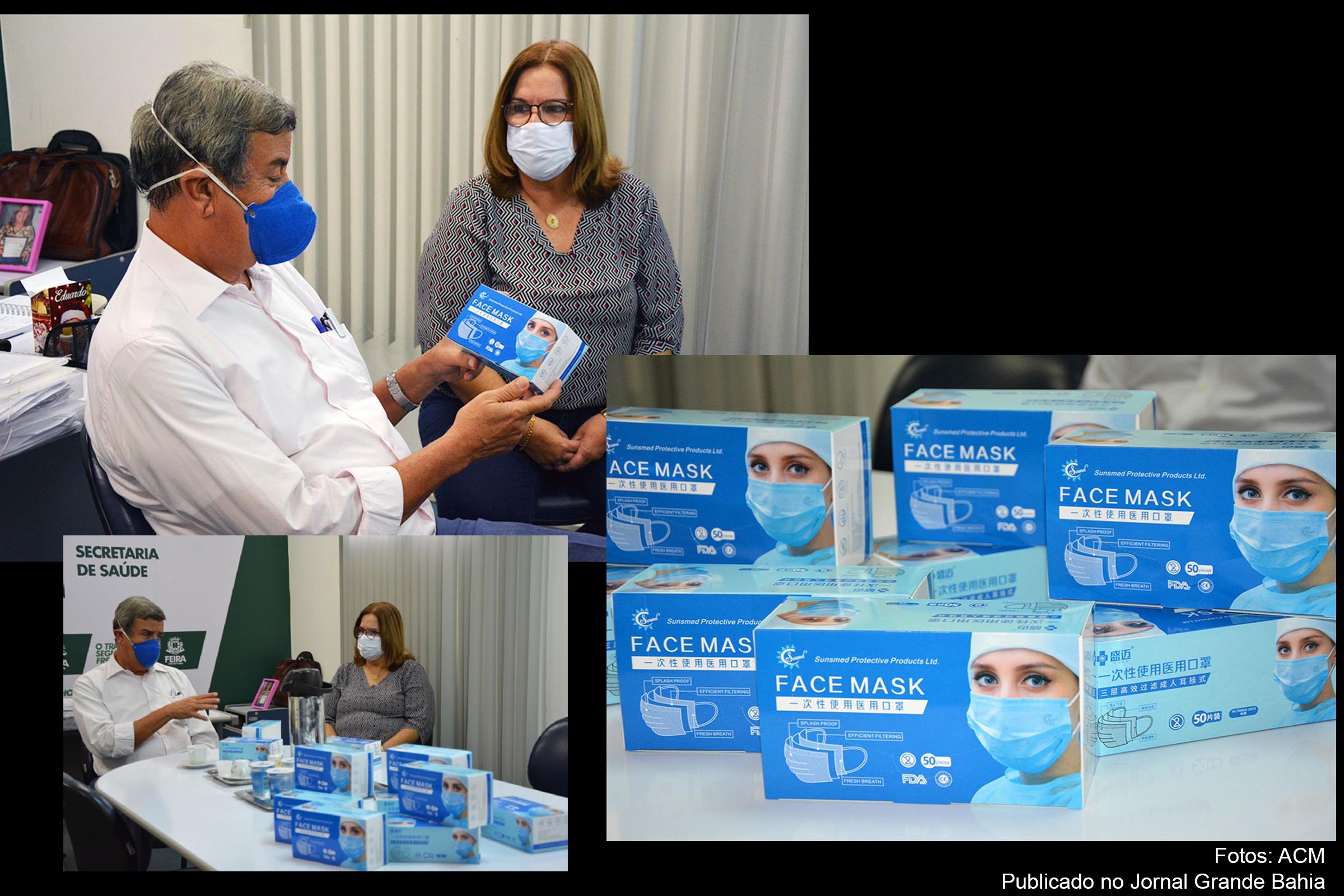 10 mil máscaras cirúrgicas foram doadas pela Nestlé à Prefeitura de Feira de Santana. Colbert Martins Filho destaca iniciativa e agradece o apoio ao esforça municipal contra a pandemia de Covid-19.